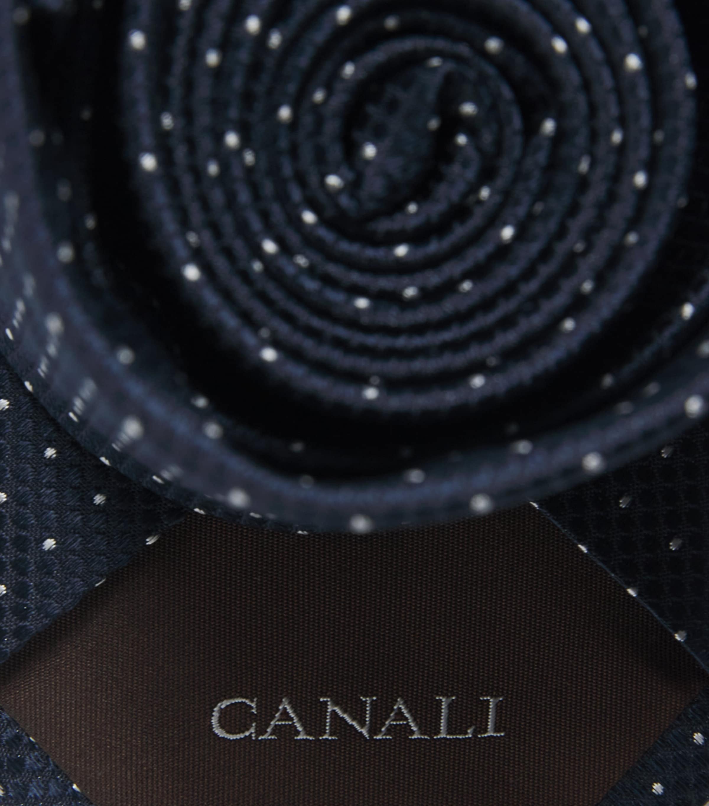 Canali Silk Polka Dot Tie Image 3