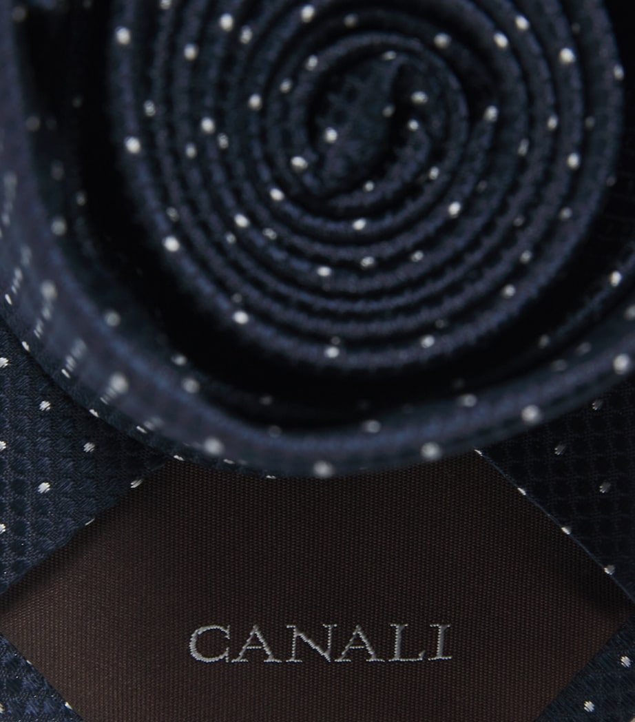 Canali Silk Polka Dot Tie Image 3