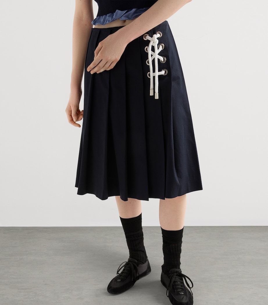 Pleated Midi Skirt F0008 Image 4