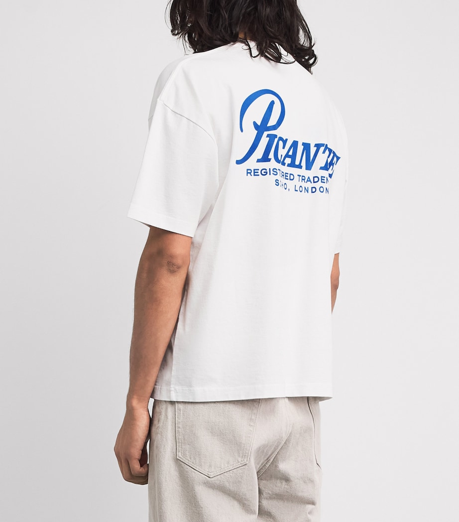 PICANTE Mens Organic Cotton Record T-Shirt White Image 5