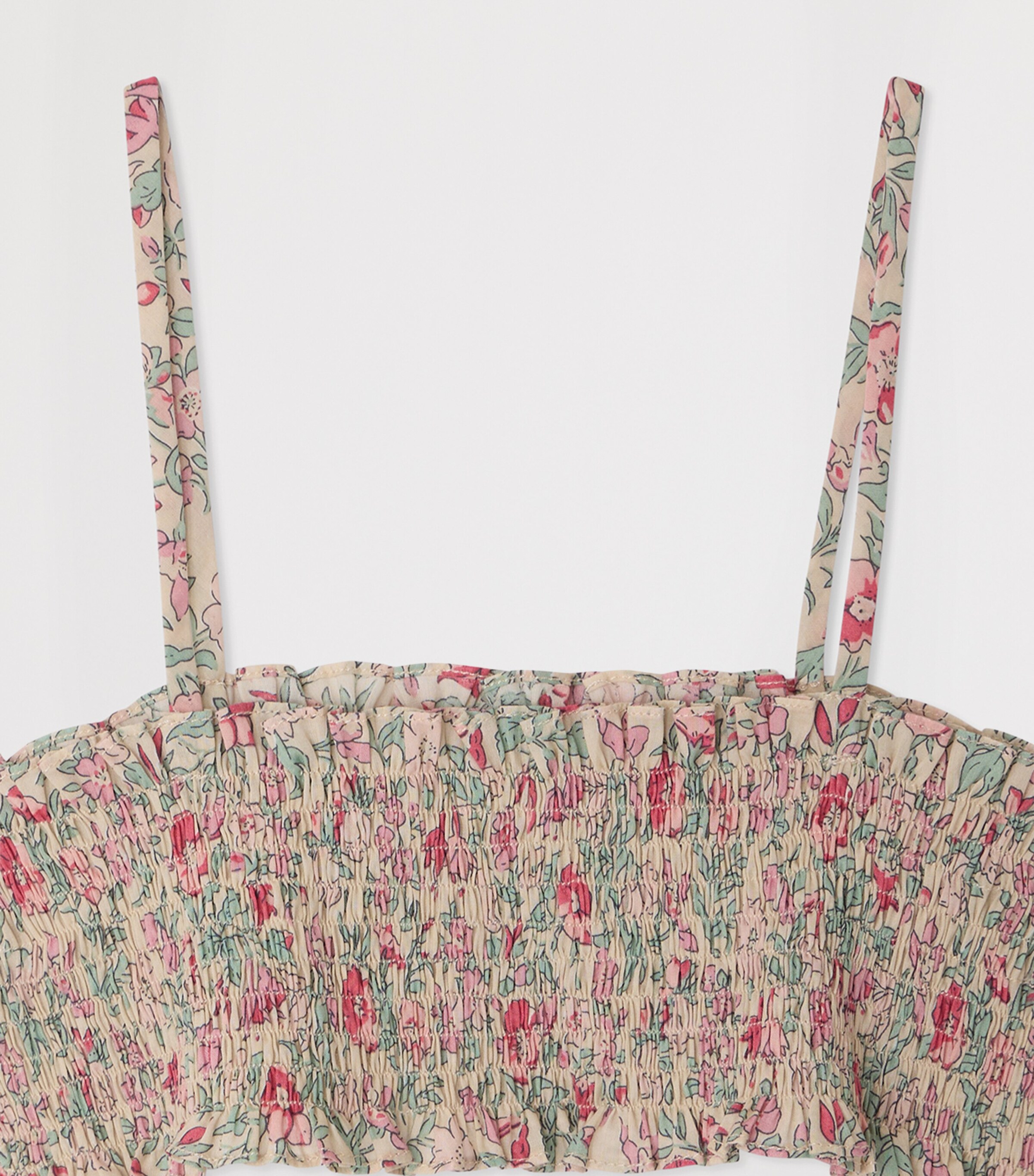 Bonpoint Smocked Floral Bikini (10-14 Years) Fl Framboise Image 3
