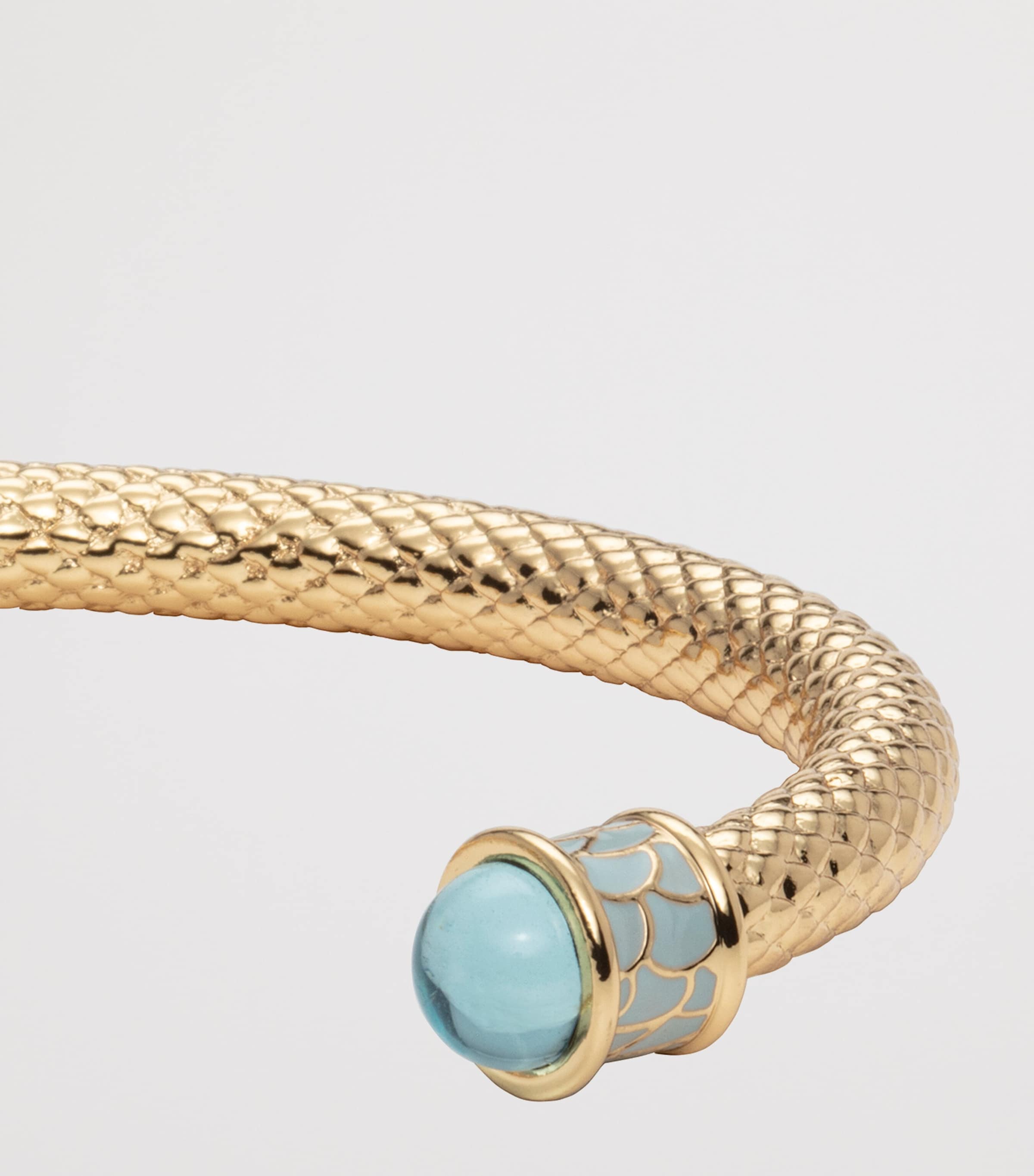 Halcyon Days Salamander Torque Bangle Blue/gold Image 2