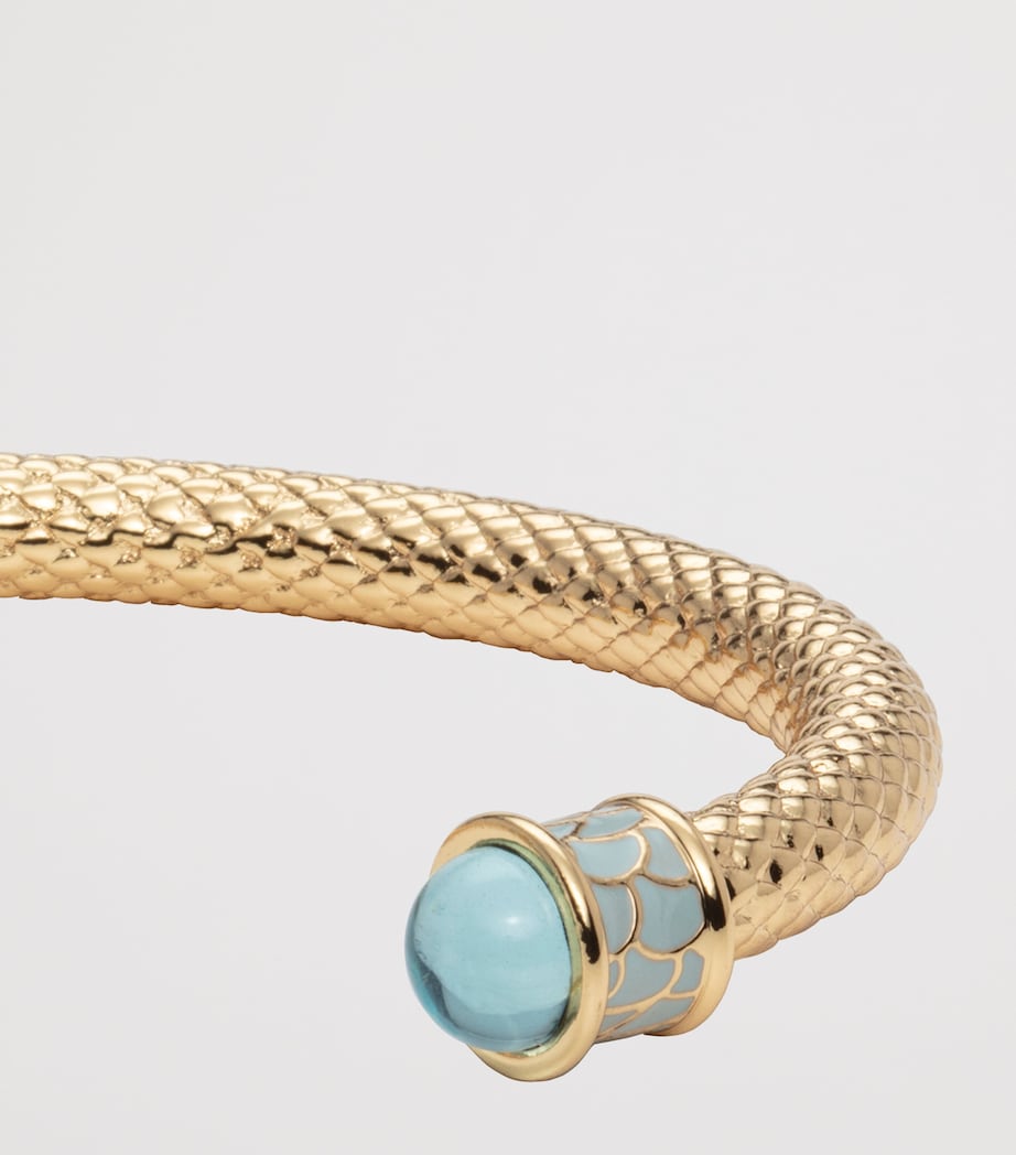 Halcyon Days Salamander Torque Bangle Blue/gold Image 2