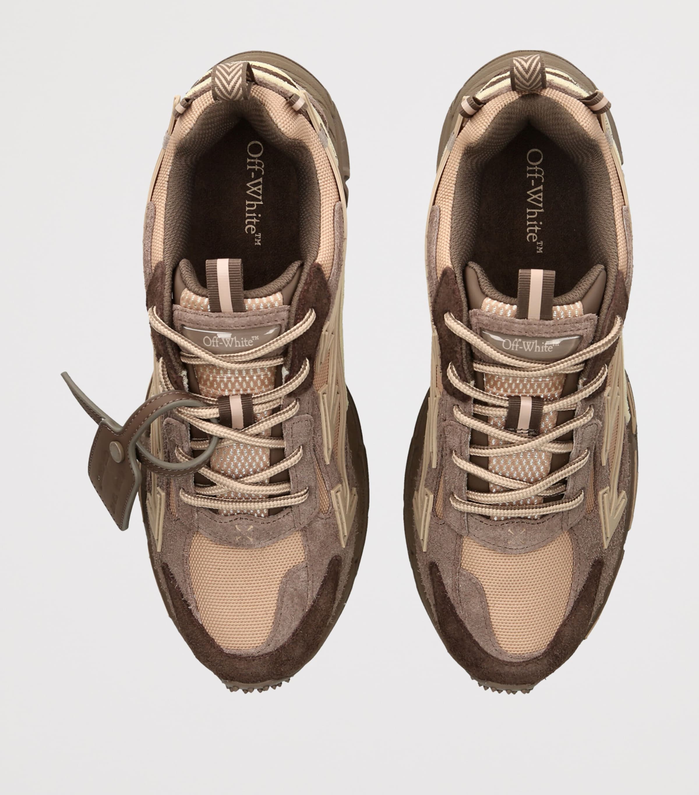 Off-White Suede Be Right Back Sneakers Mid Brown Image 4