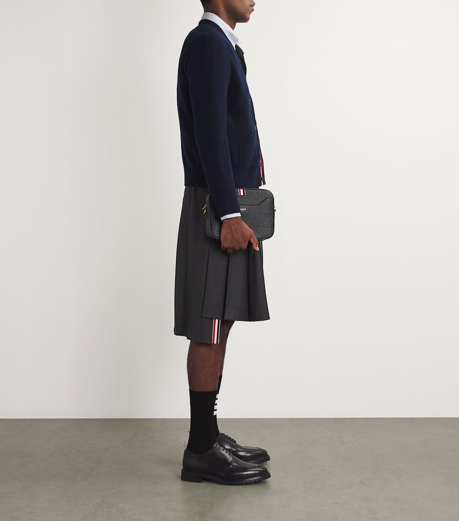 Leather Commmando Derby Shoes BLACK Image 6