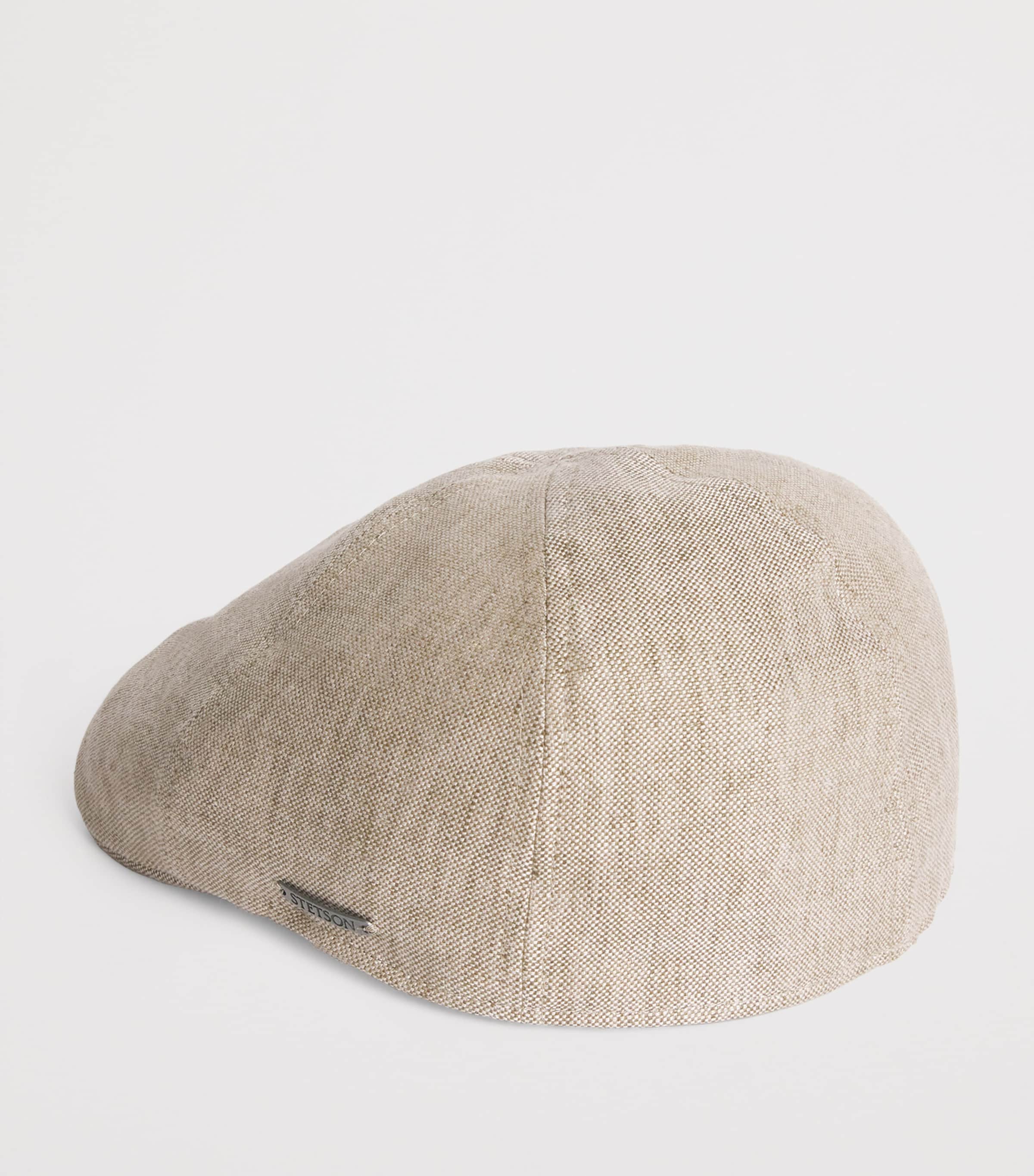 Linen Texas Flat Cap 7 - BEIGE Image 3