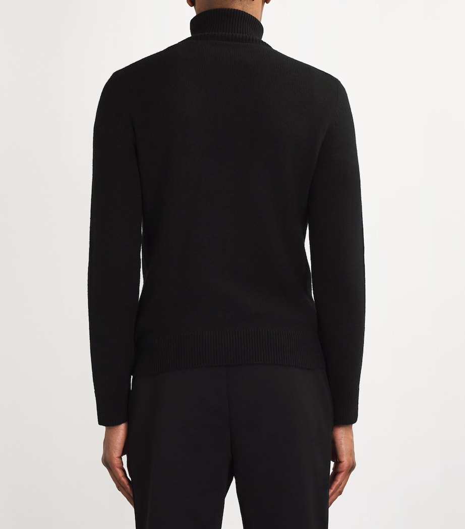 Rollneck Polo Bear Sweater BLACK Image 4