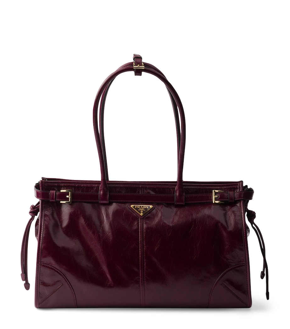 Prada Large Leather Bonnie Top-Handle Bag Image 1