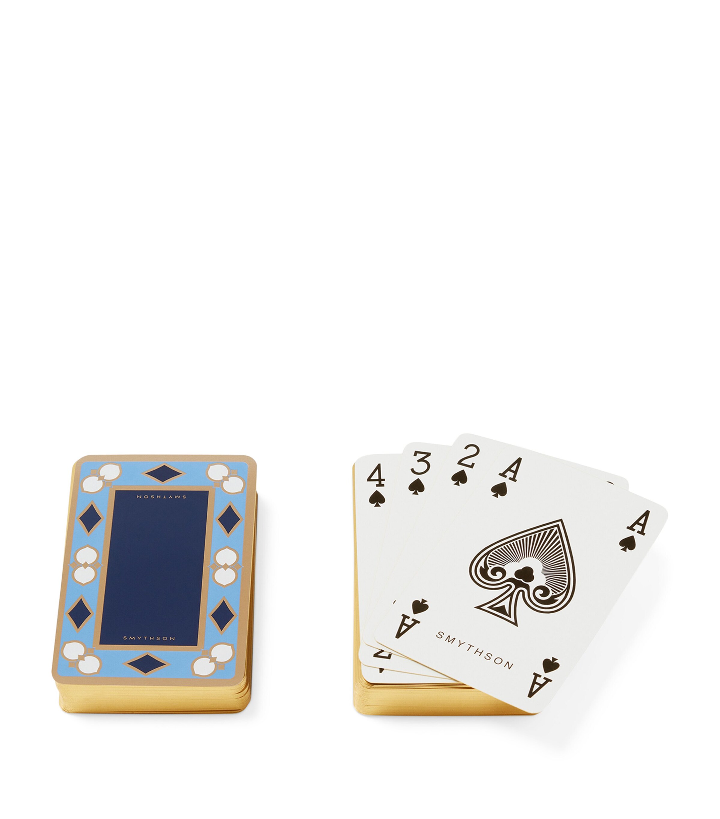 Leather Panama Playing Card Case NILE BLUE Image 3