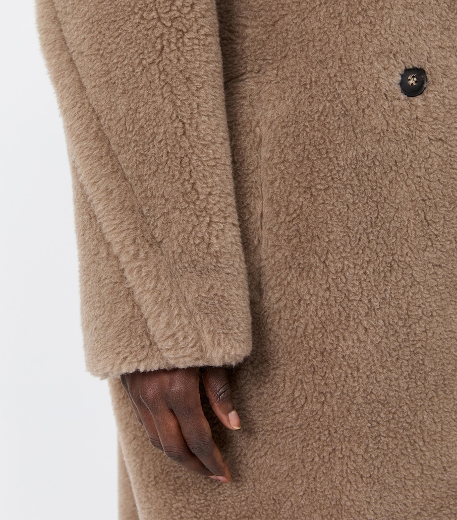 Max Mara Womens Cashmere-Silk Teddy Coat Sand Image 6