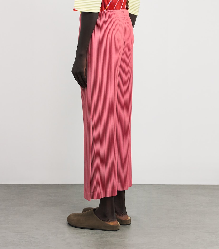 Pleated Straight Trousers 25-DUSKY RED Image 4