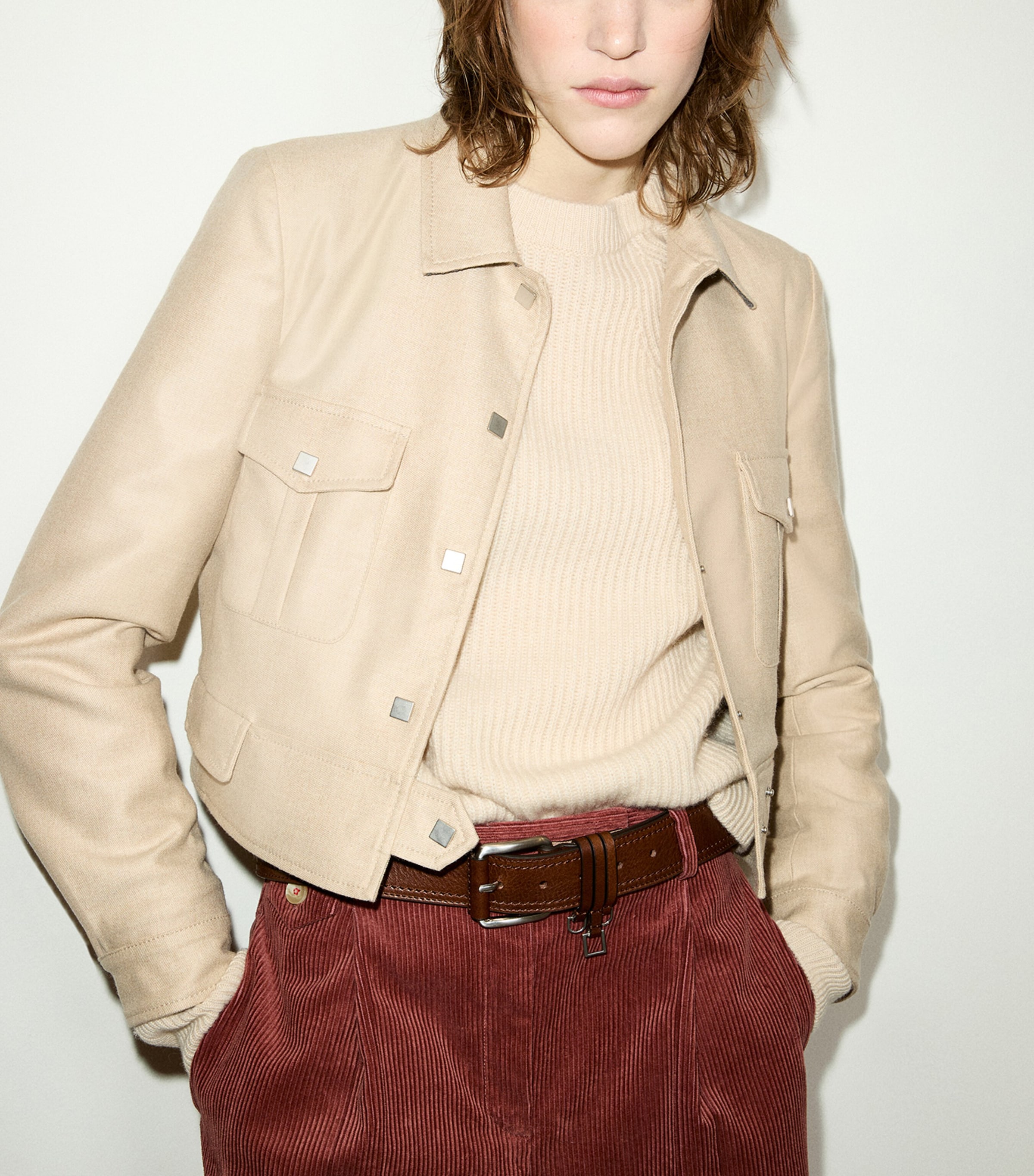 MAX&Co. Beige Virgin Wool-Blend Cropped Jacket | Harrods US