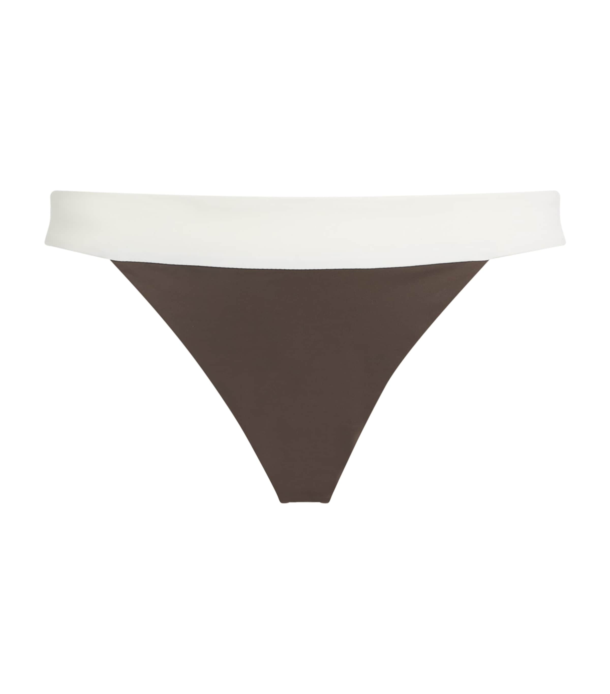 AWAY THAT DAY Womens Grenada Bikini Bottoms Espresso/ivory Image 1