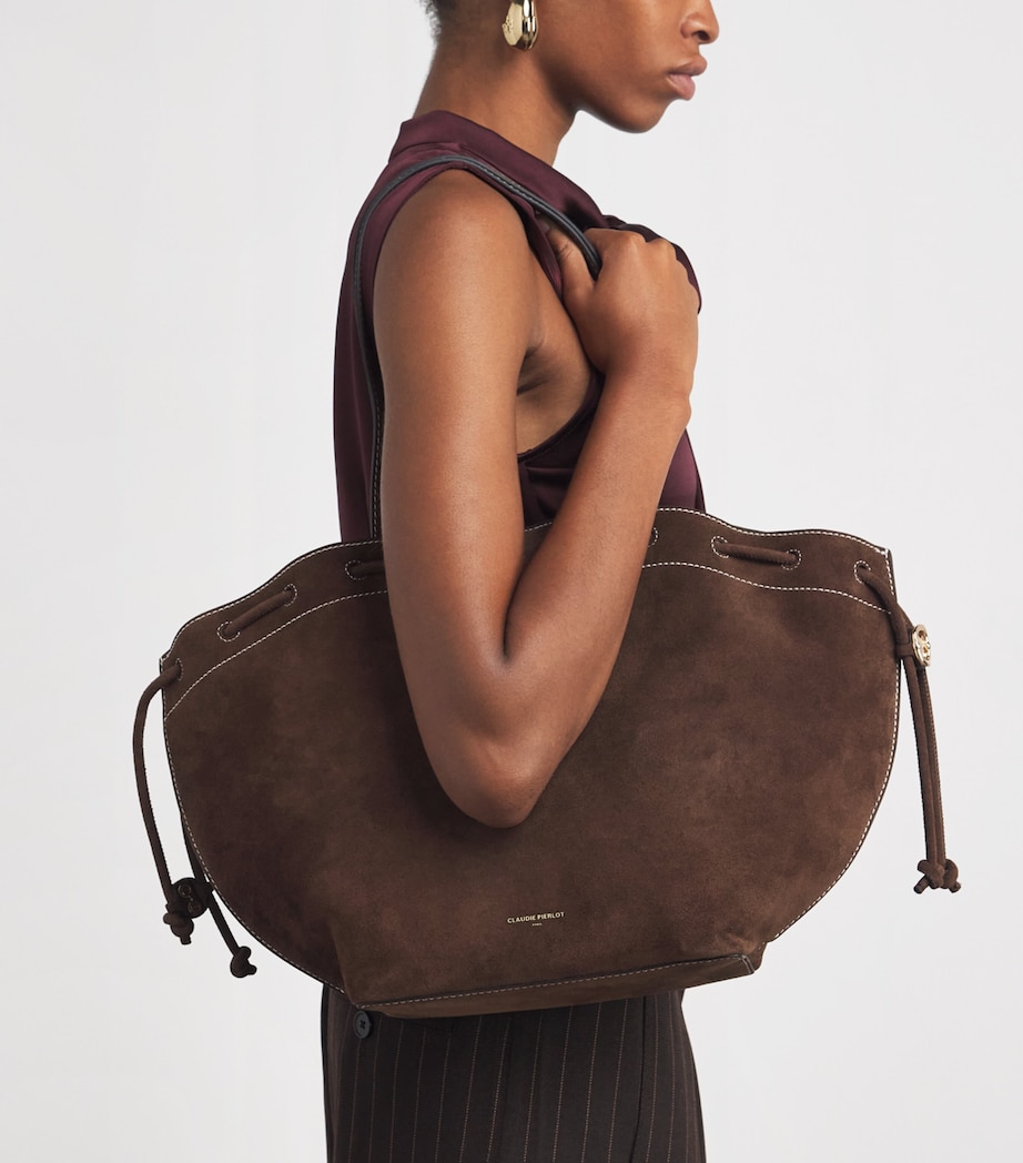 Suede Alban Tote Bag CHOCOLATE Image 2