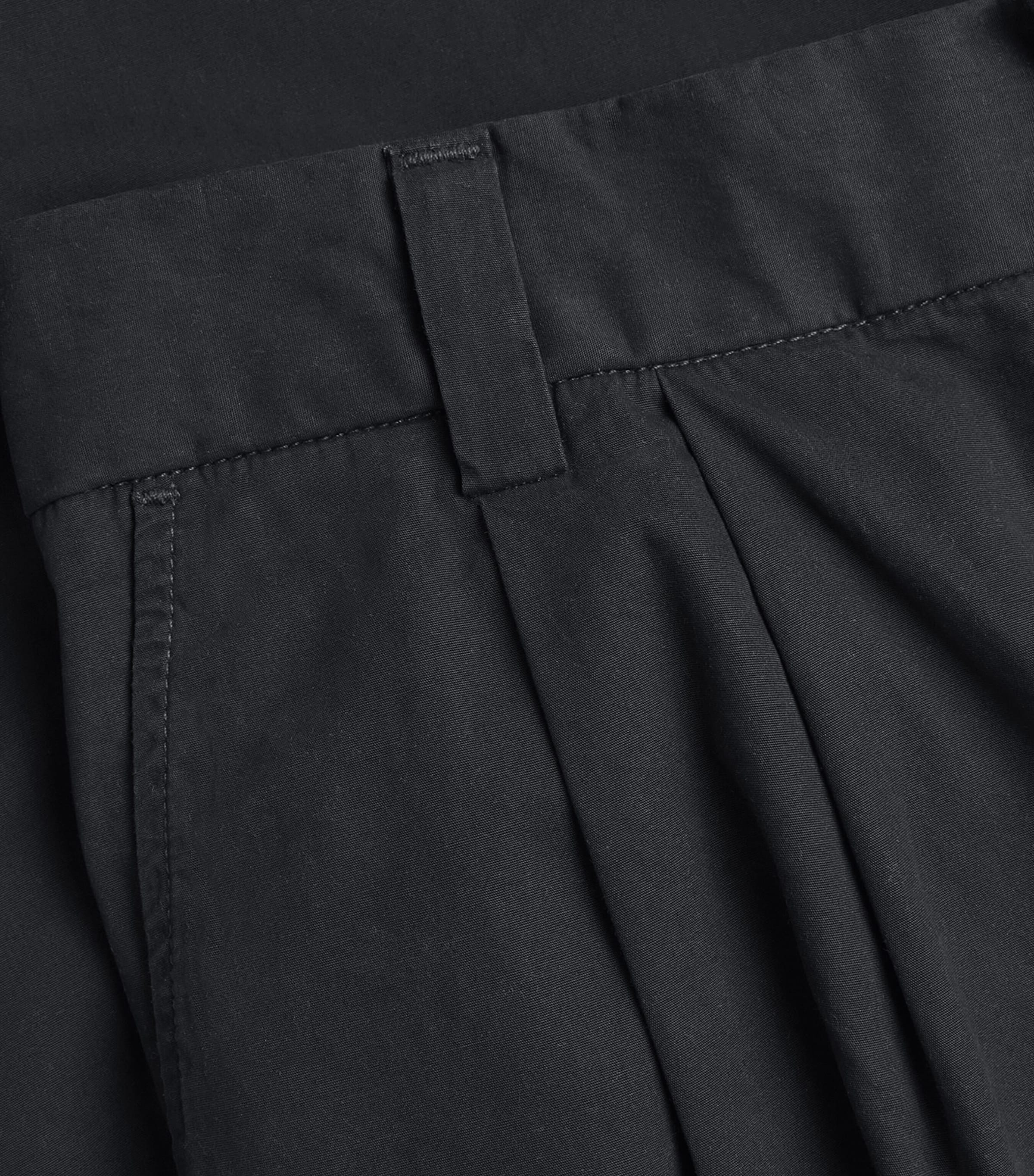 AGOLDE Mens Cotton Pleated Slater Trousers Reservoir Dk Charcol Image 5