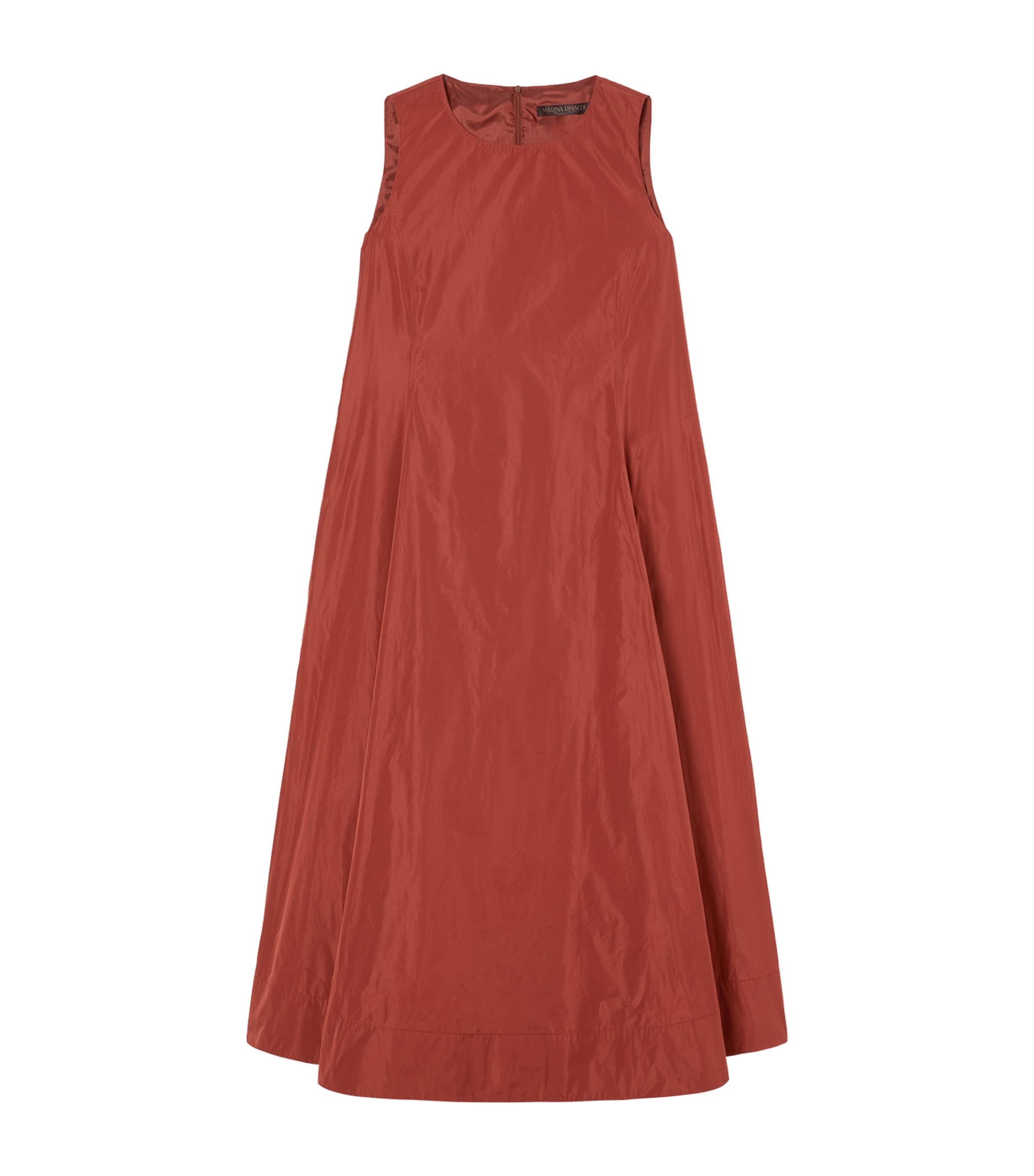 Taffeta A-Line Maxi Dress TOBACCO Image 1