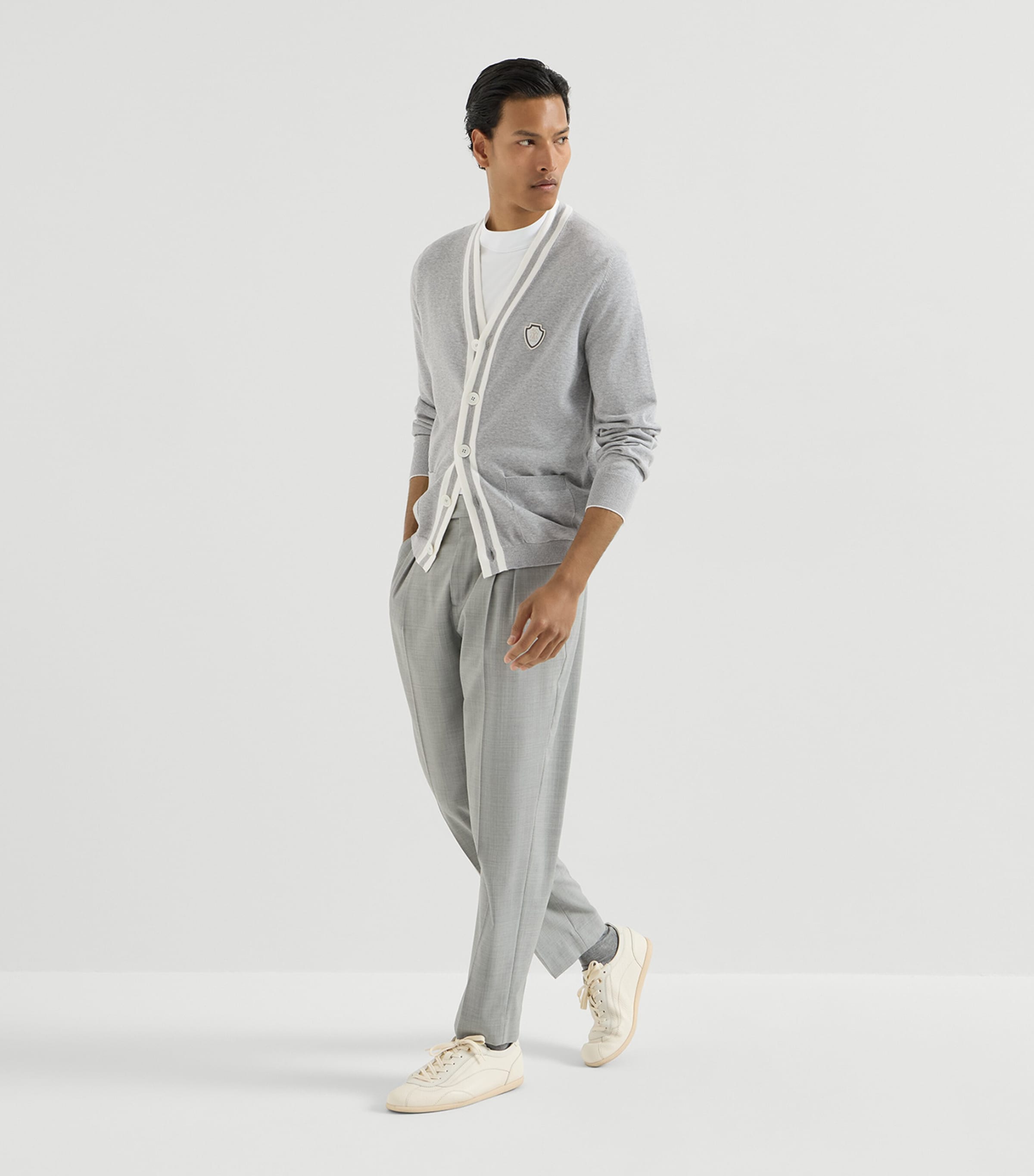 Brunello Cucinelli Mens Virgin Wool Pleated Trousers Image 3