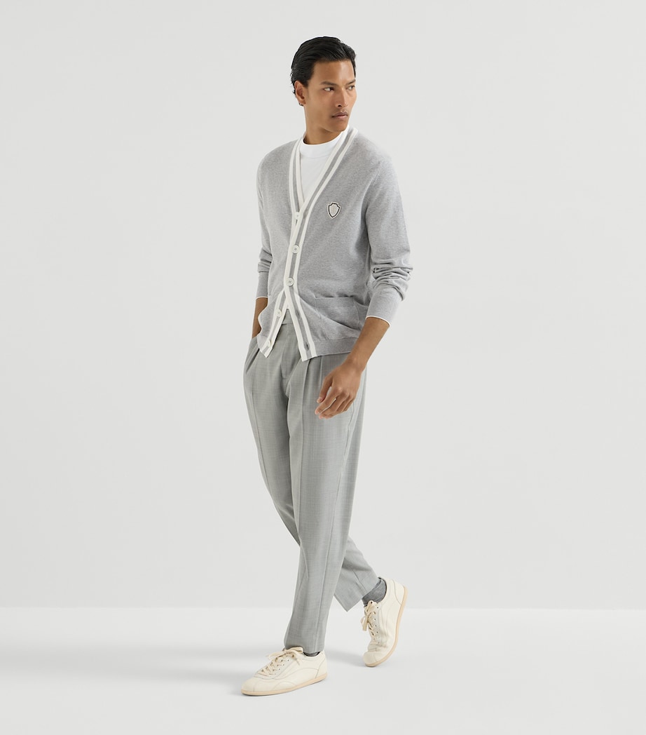 Brunello Cucinelli Mens Virgin Wool Pleated Trousers Image 3