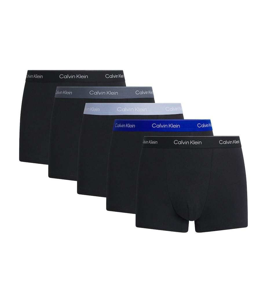 Calvin Klein Mens Stretch-Cotton Icon Trunks (Pack of 5) Black Bodies Image 1