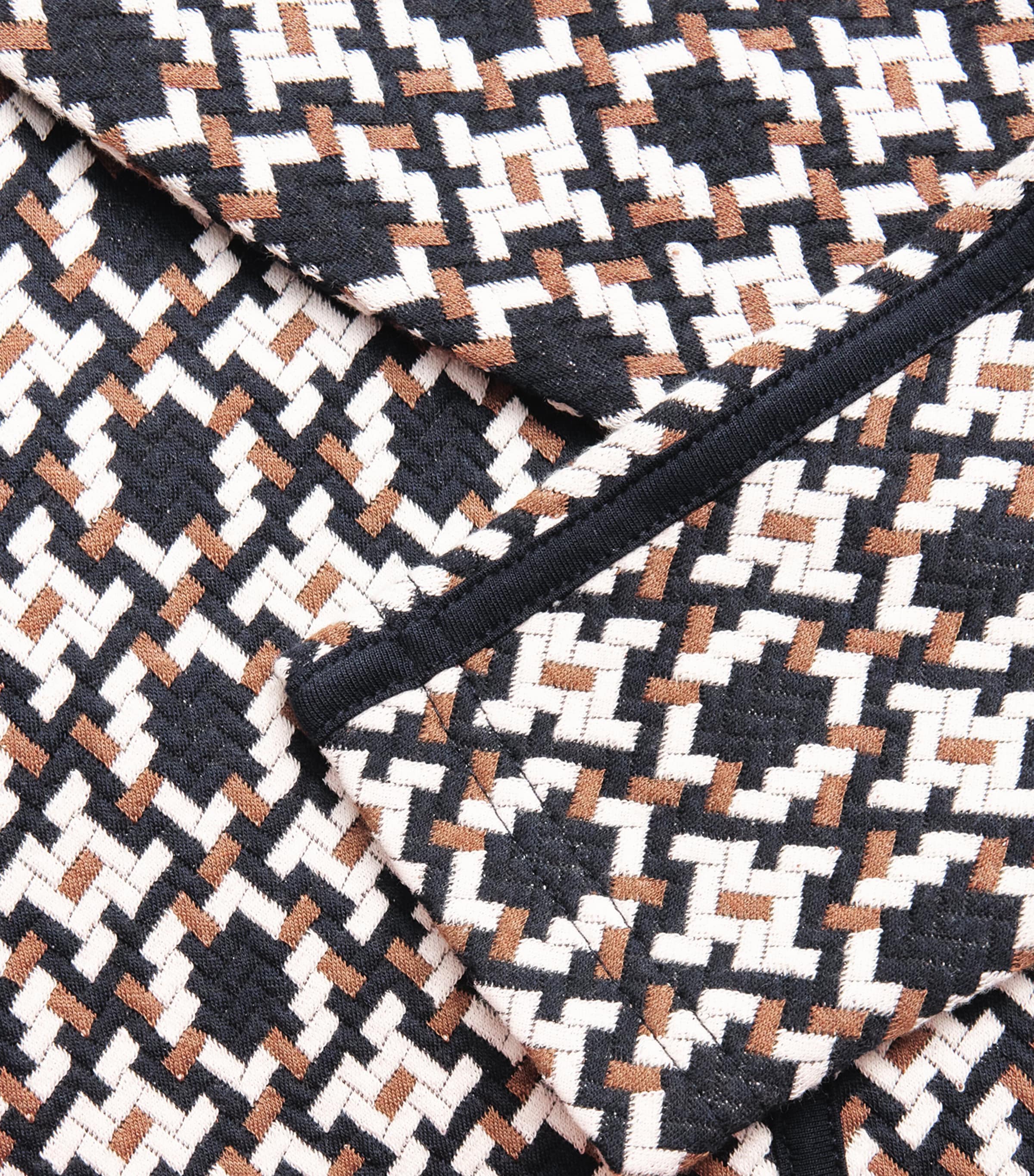 Jacquard Graphic Midi Dress NAVY MULTI Image 5