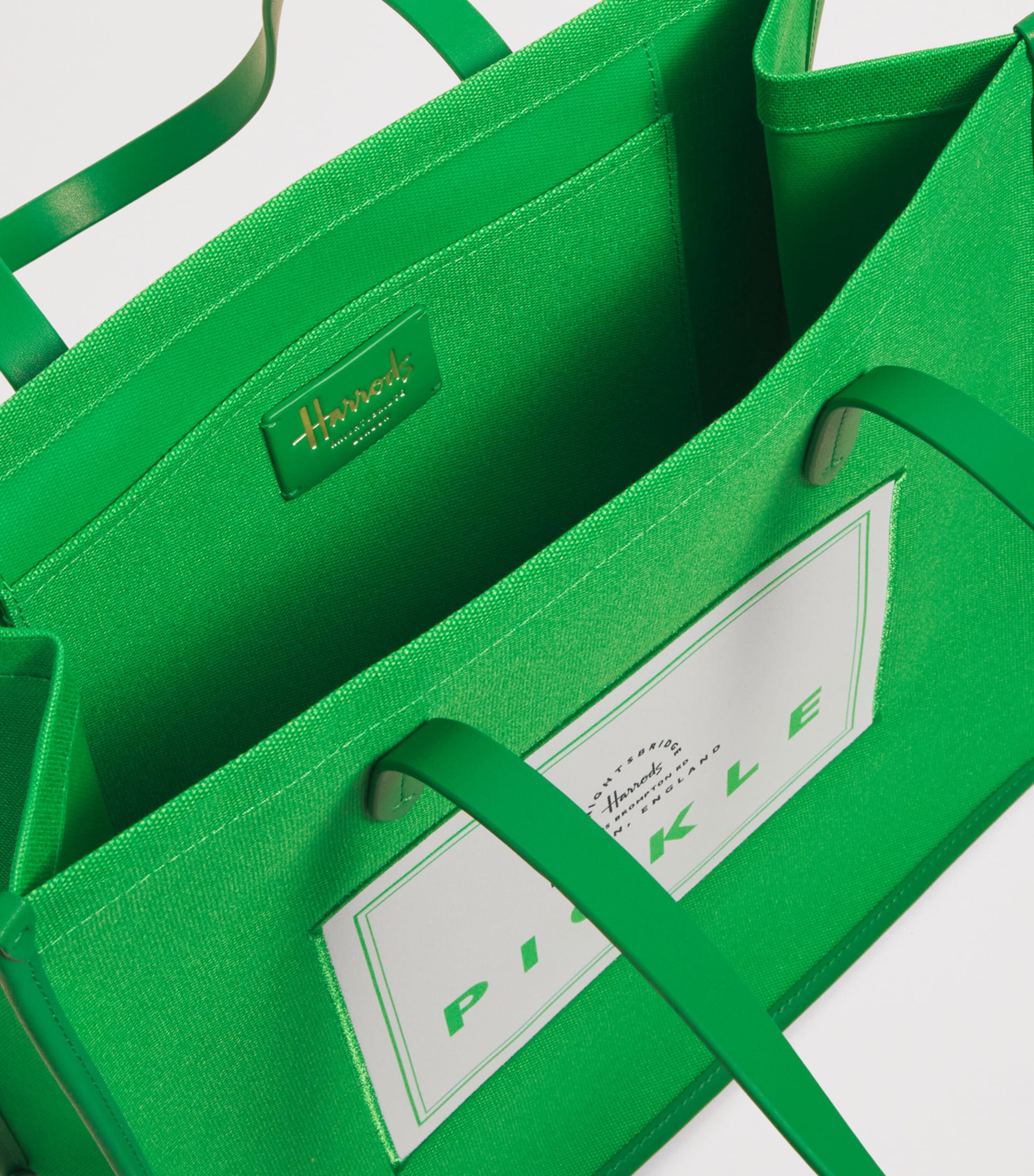 Cotton Pickles Condiments Shopper Bag GREEN Image 4