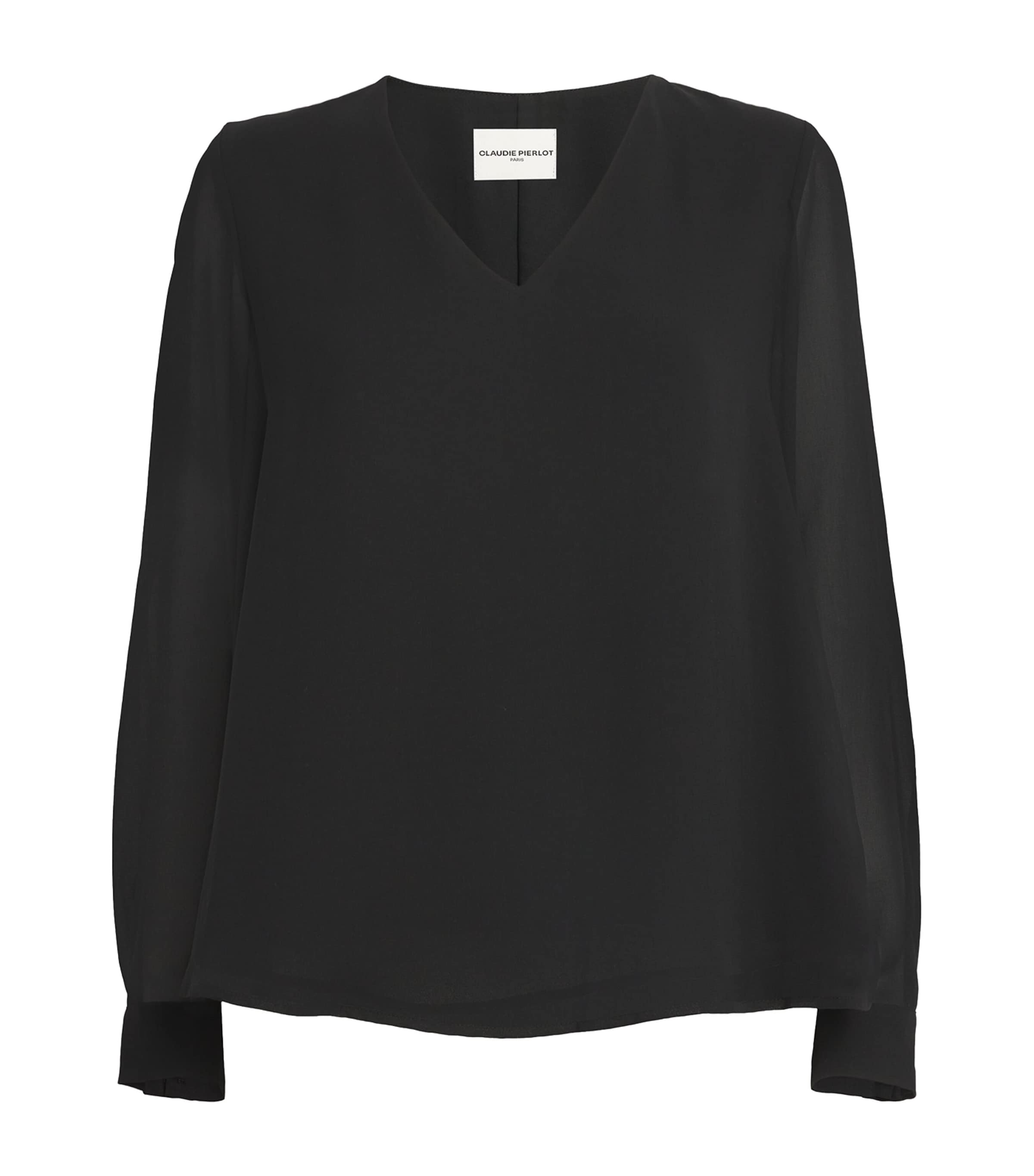 Claudie Pierlot V-neck Blouse In Black