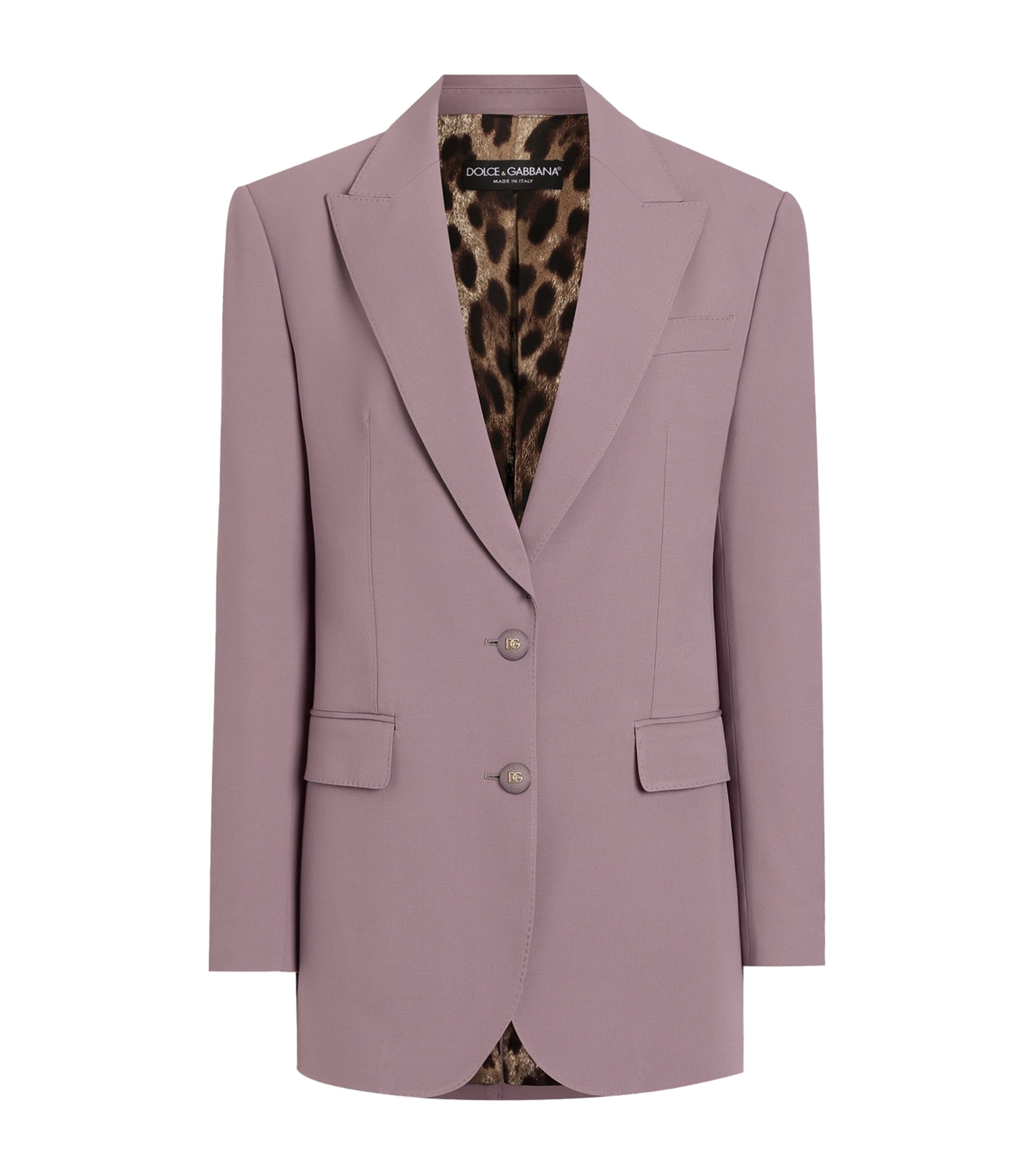 Dolce&Gabbana Womens Cashmere-Silk Blazer Pink Image 1