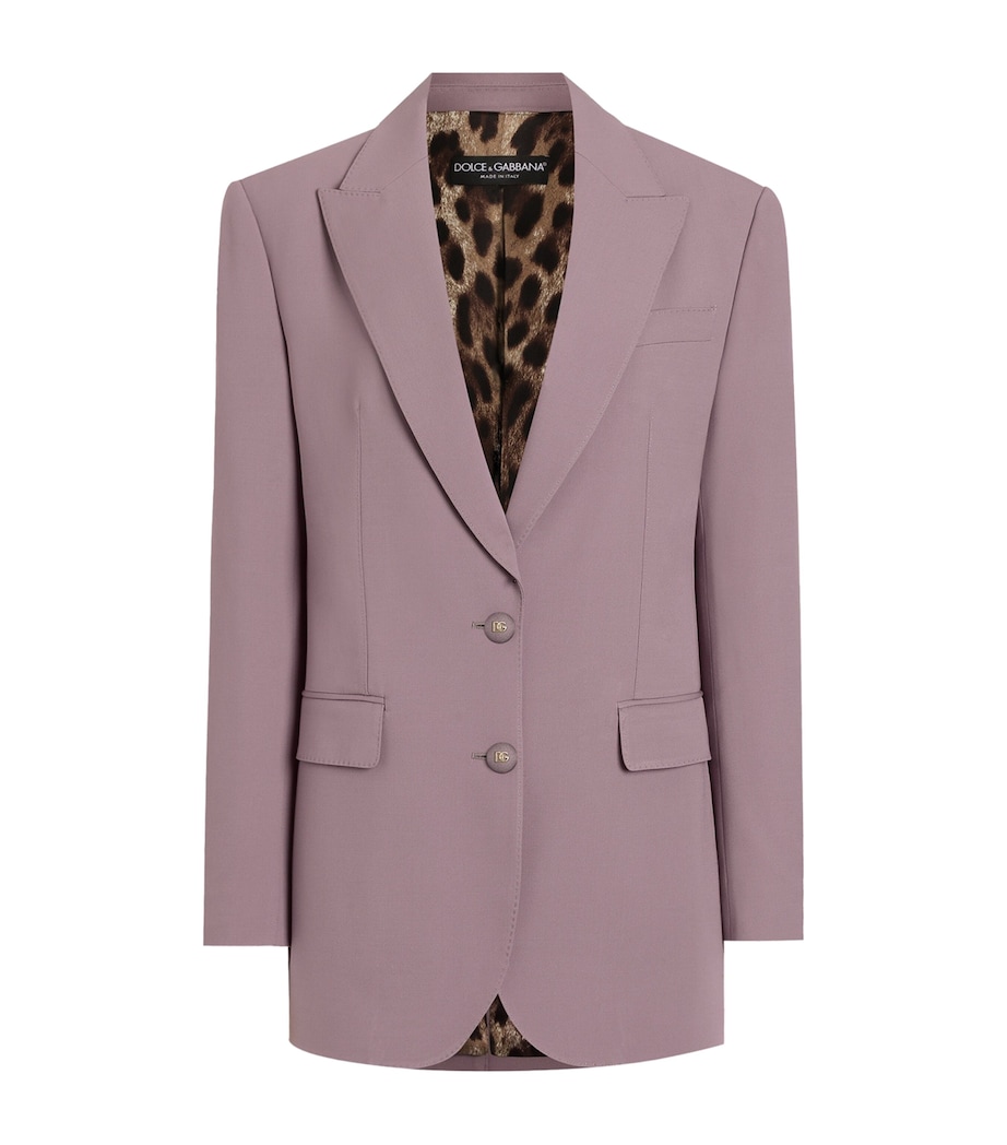Dolce&Gabbana Womens Cashmere-Silk Blazer Pink Image 1
