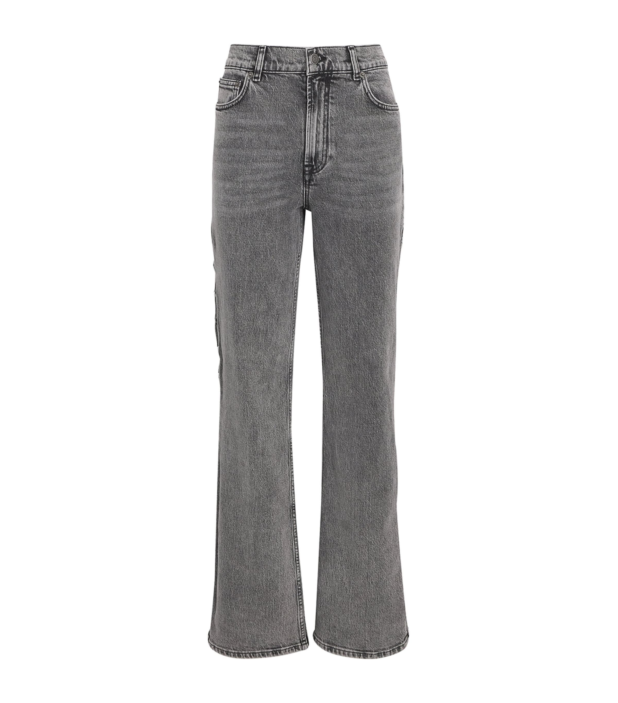Embellished Straight Jeans GREY Image 1