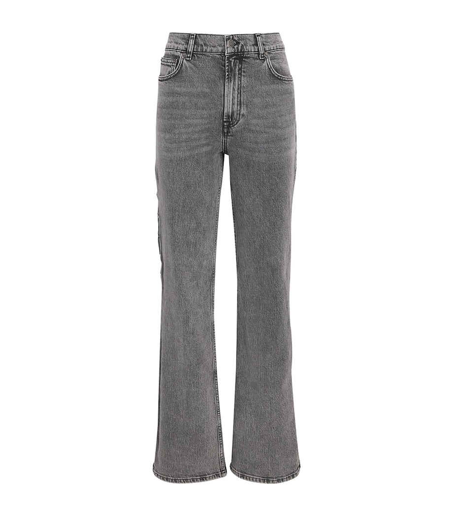 Embellished Straight Jeans GREY Image 1