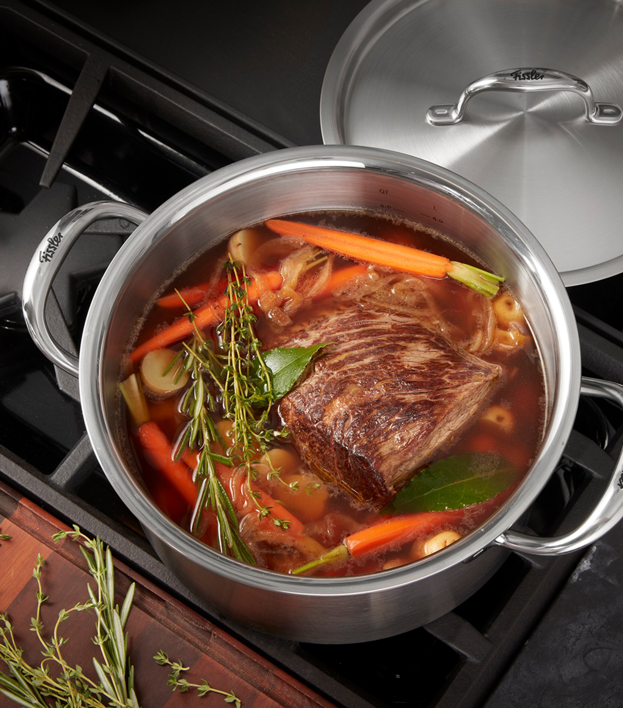 Stainless Steel M5 Pro-Ply Stew Pot (24cm) GREY Image 9