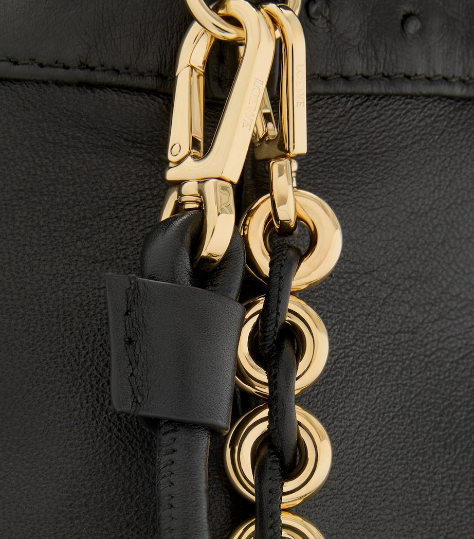 LOEWE Medium Leather Flamenco Purse Black Image 12