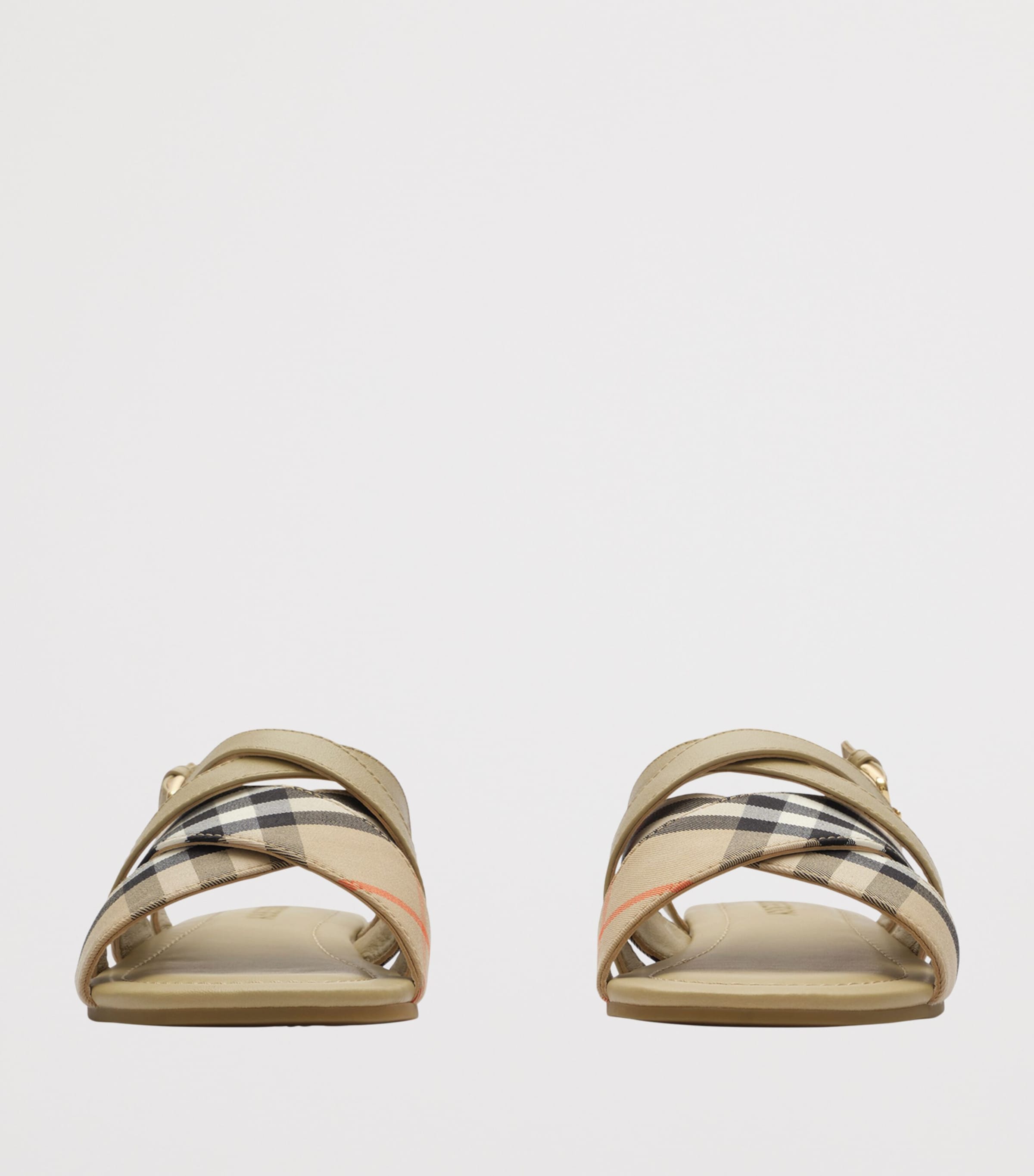 Burberry Kids Check Slingback Sandals Sand Ip Check Image 2