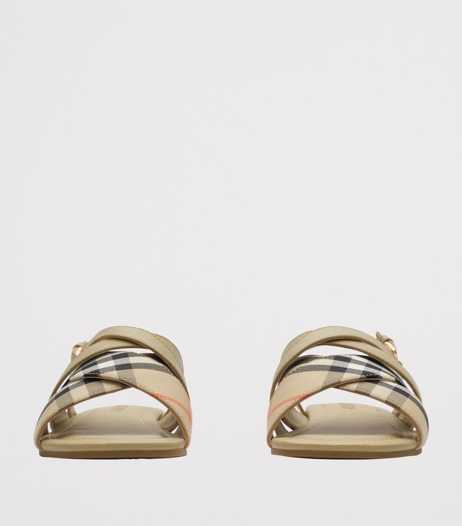Burberry Kids Check Slingback Sandals Sand Ip Check Image 2