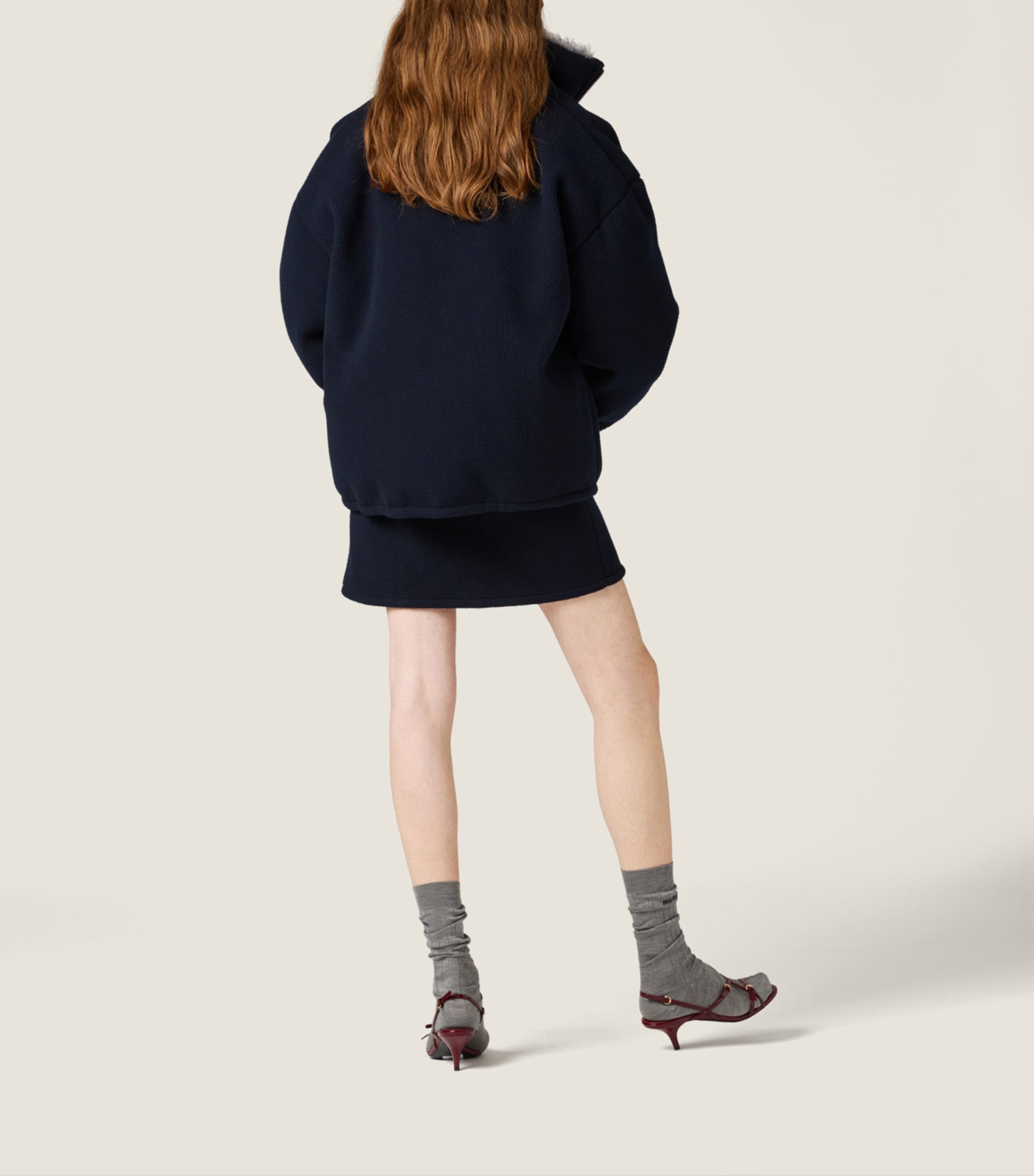 Fleece Cropped Jacket F0008 Image 3