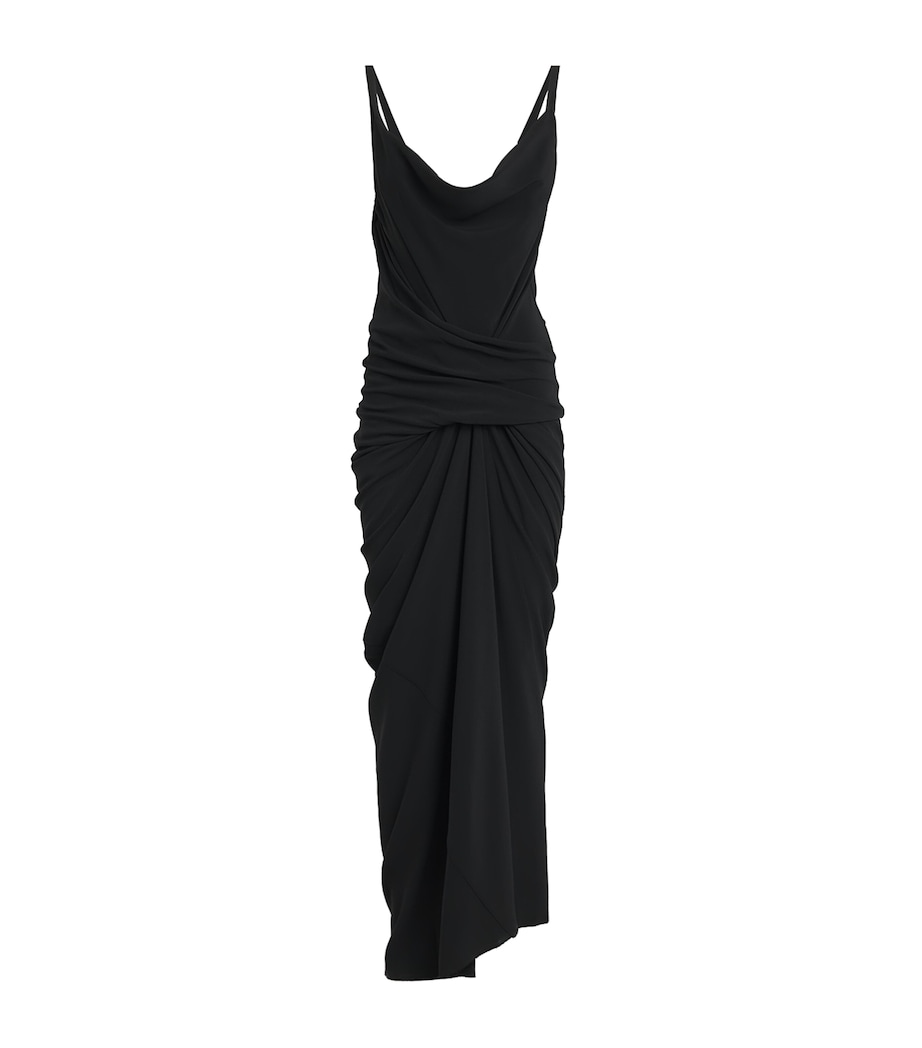 Rick Owens Womens Gathered Maxi Dress Black Image 1