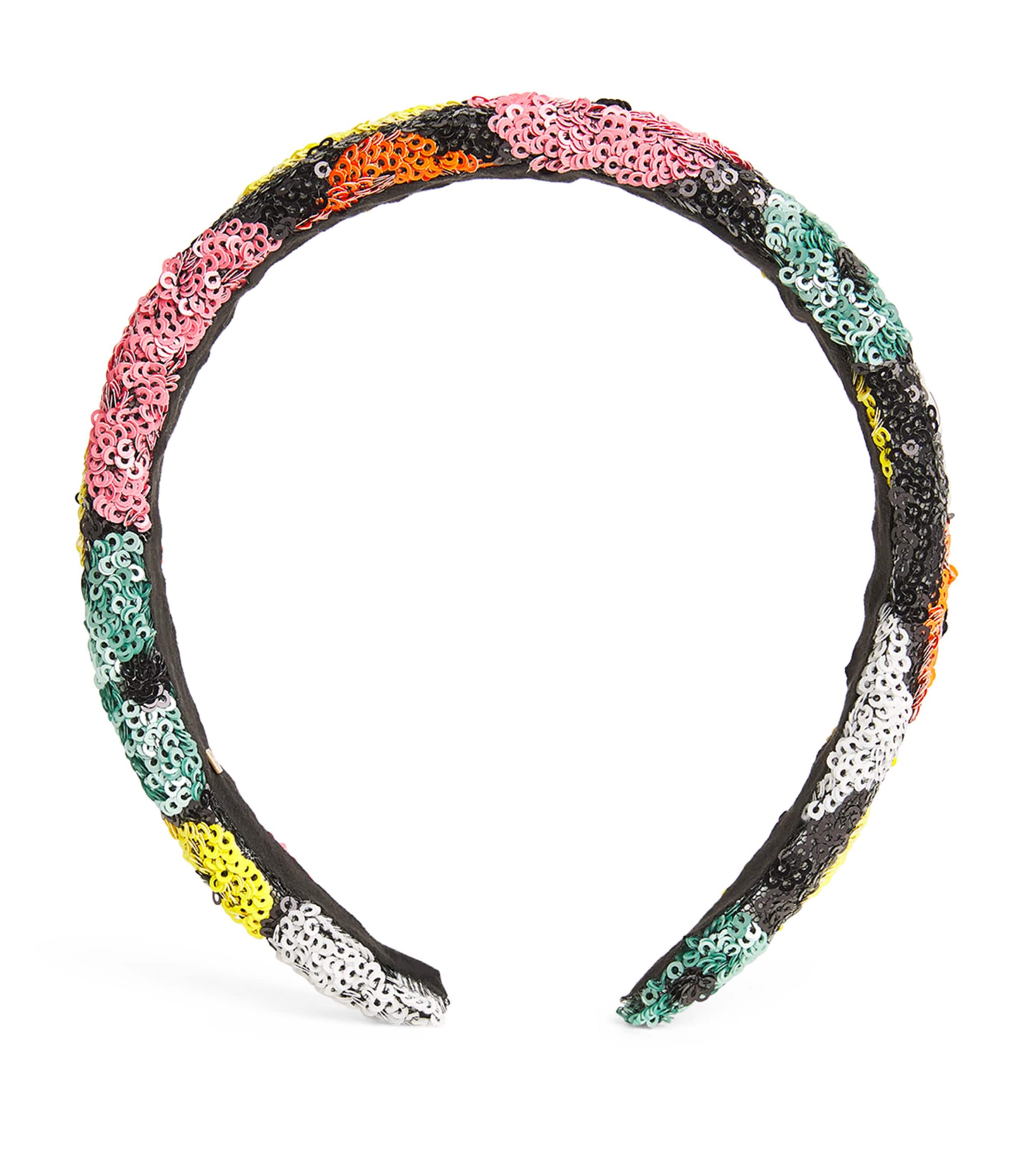 Bari Lynn Sequinned Flower Headband