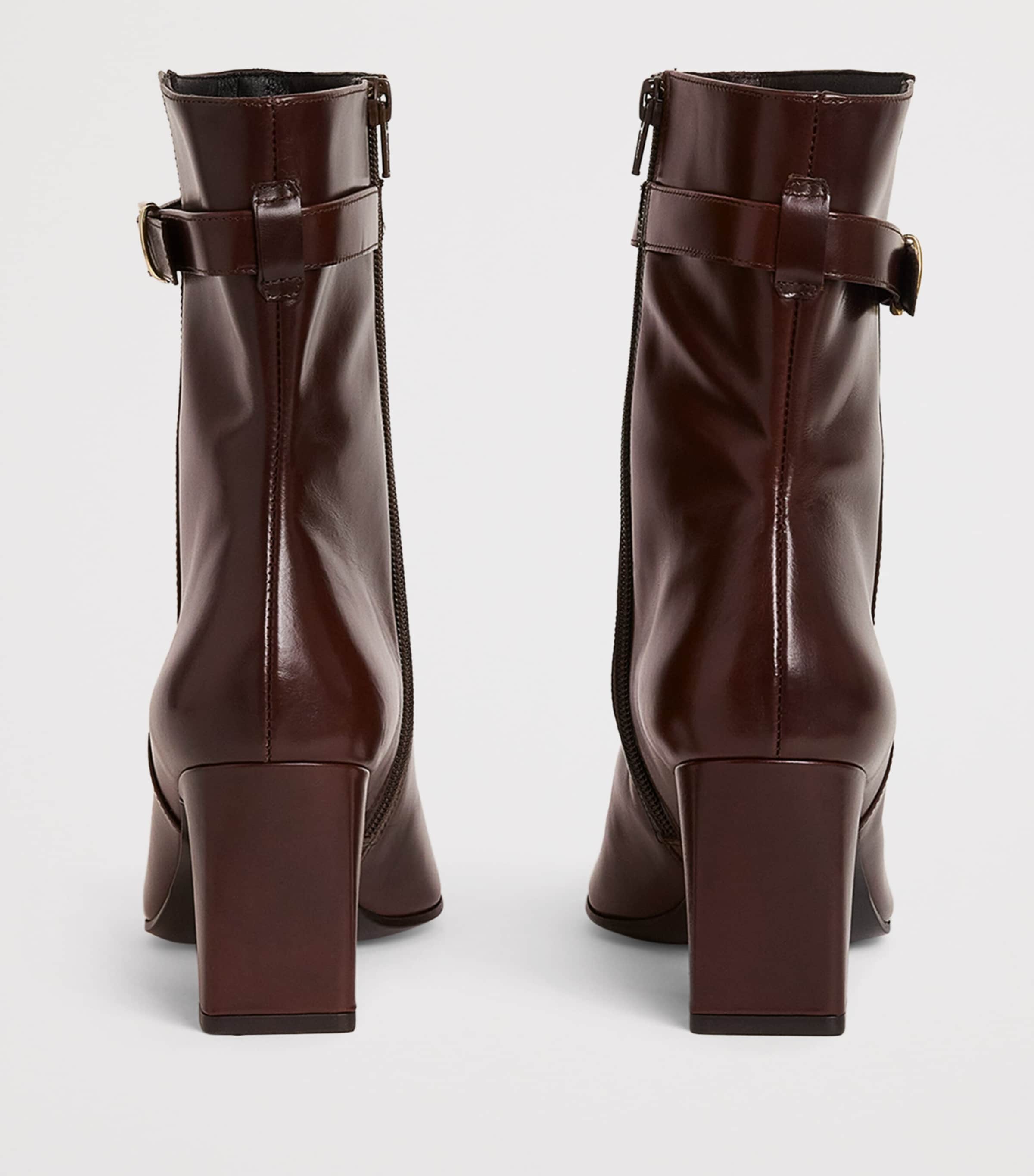 Leather Ankle Boots 70 CHOCOLATE Image 4