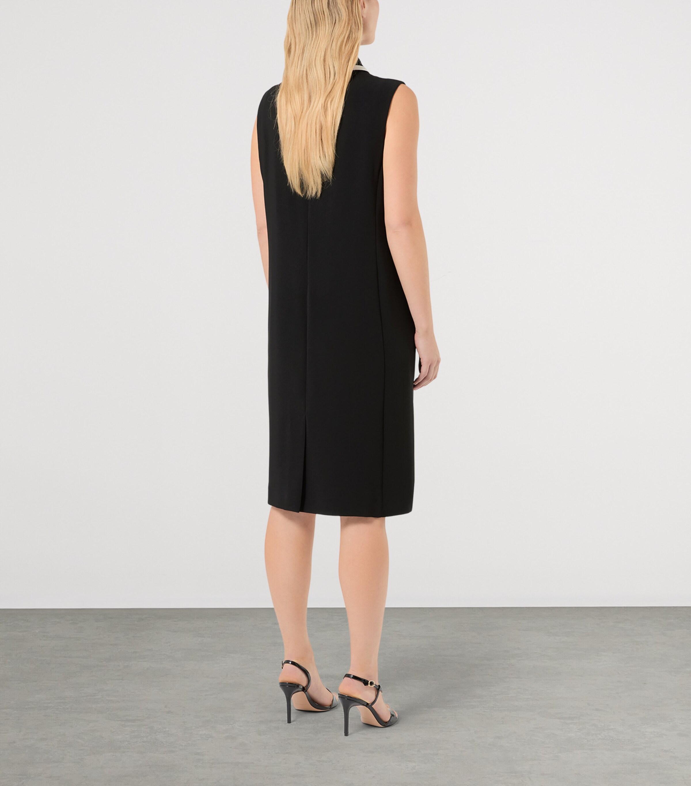 Marina Rinaldi Womens Collared Midi Dress Black Image 4