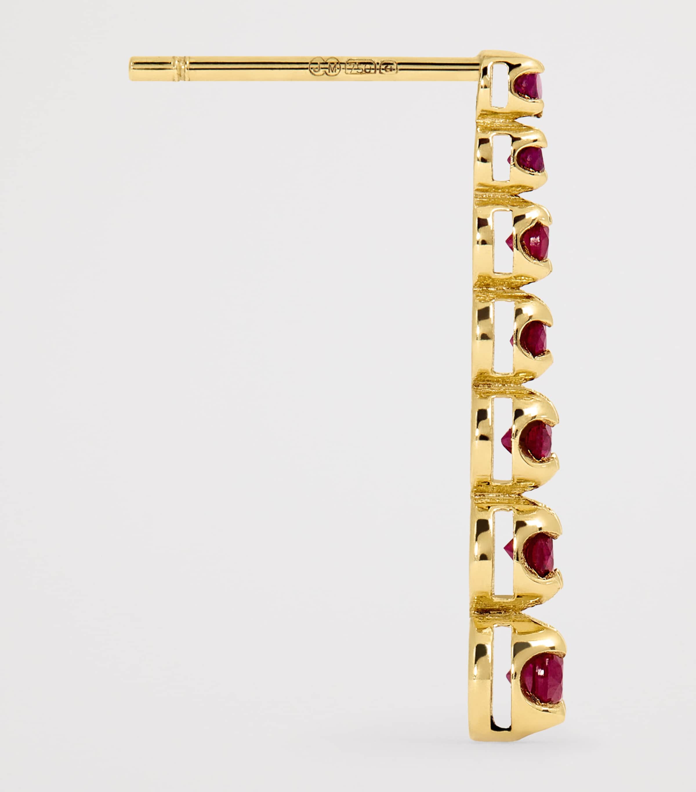 Yellow Gold and Ruby Edith Drop Earrings  YELLOW GOLD Image 4