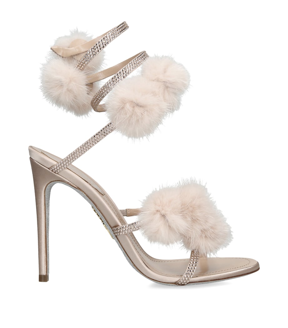 René Caovilla Embellished Cleo Sandals 105 Beige Image 1