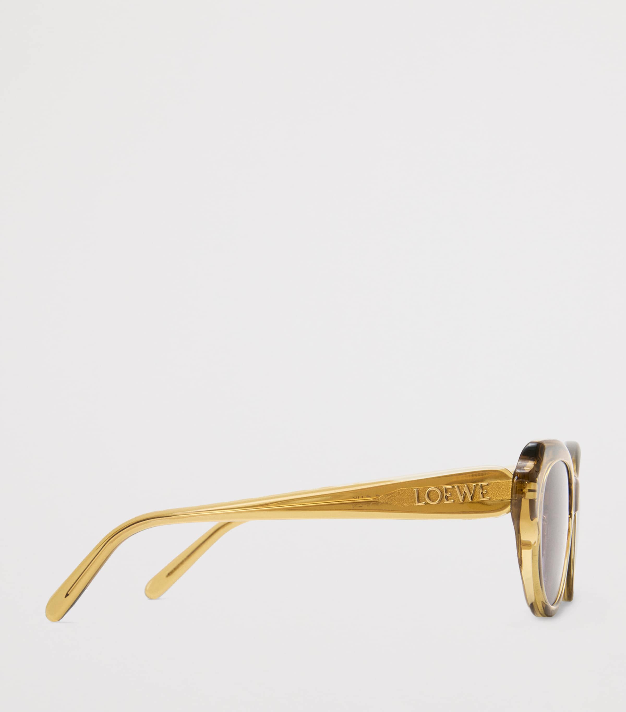 Acetate Swan Slim Sunglasses TRANSPARENT OLIVE Image 3