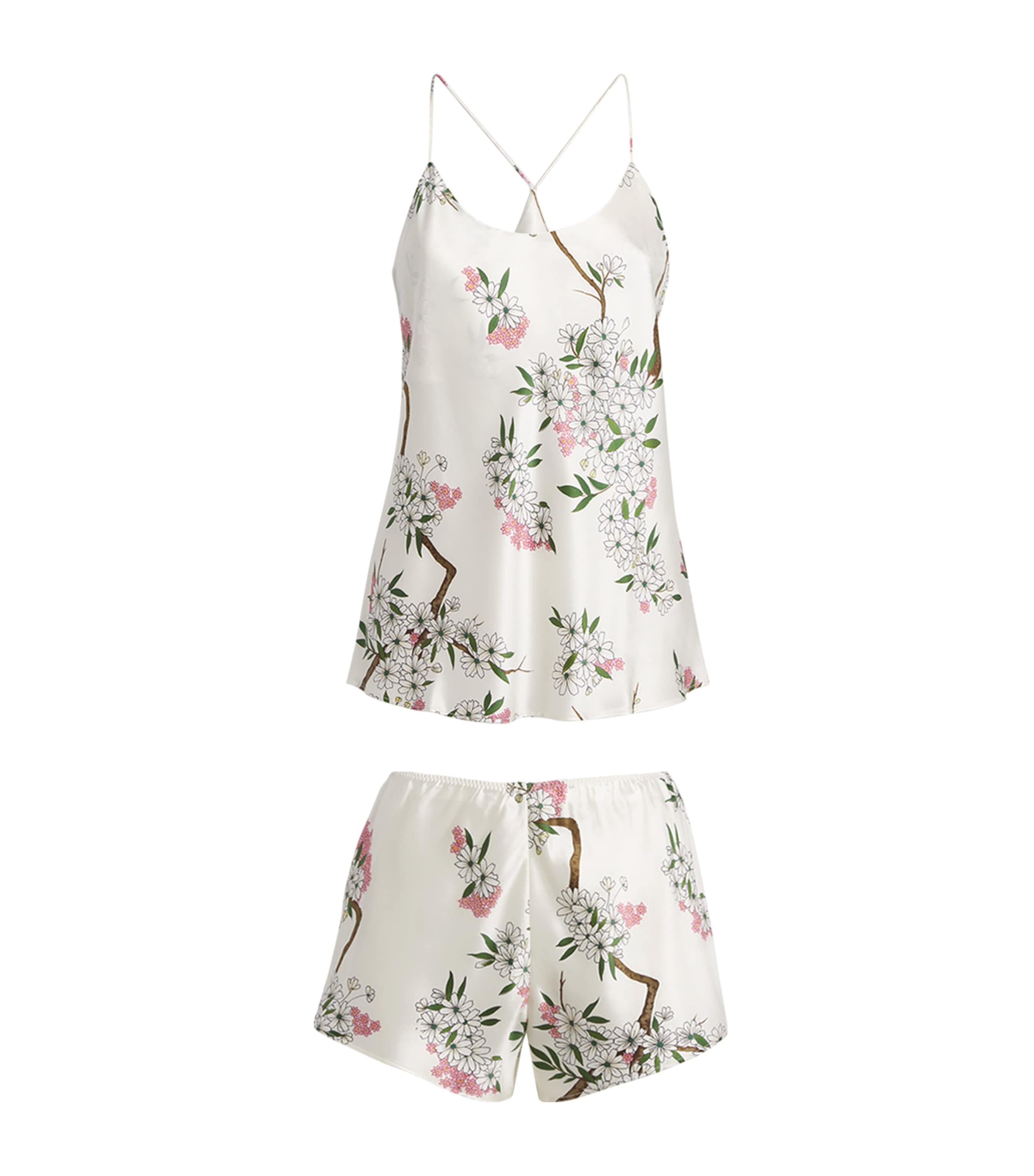 Olivia von Halle Womens Silk Floral Bella Pyjama Set Ana Image 1