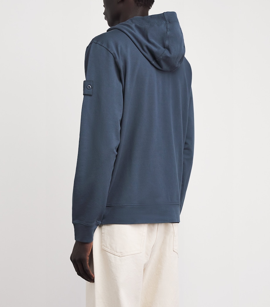 Stone Island Mens Cotton-Blend Ghost Zip-Up Hoodie Image 5