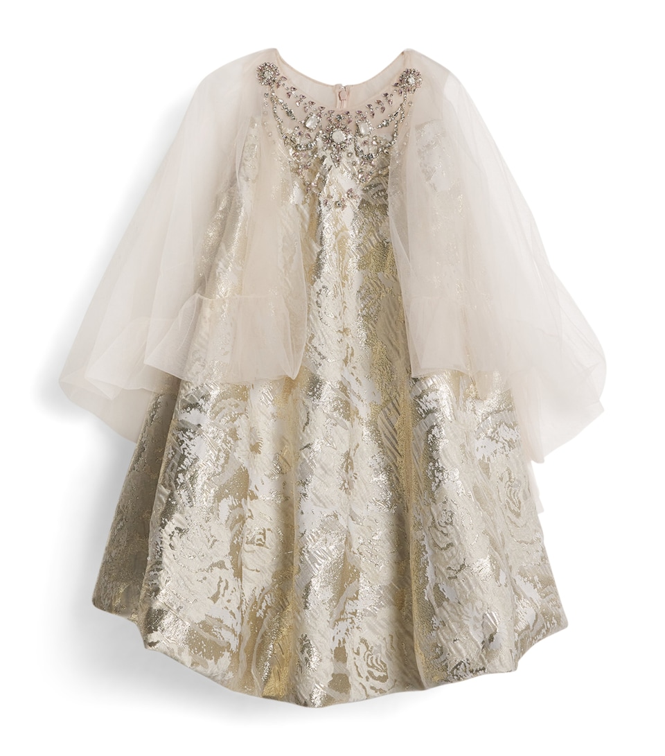 Embellished Dress with Cape (2-14 Years)