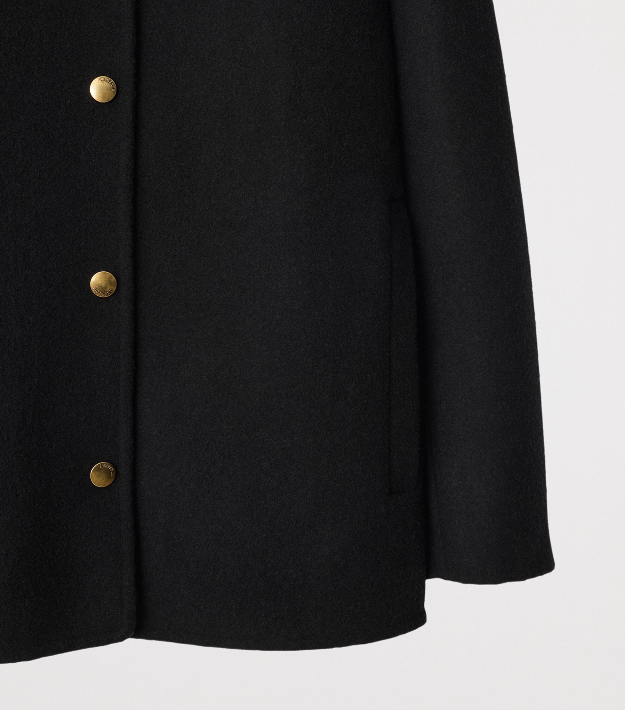 Burberry Womens Wool Twill Overshirt Black/sand Ip Check Image 6