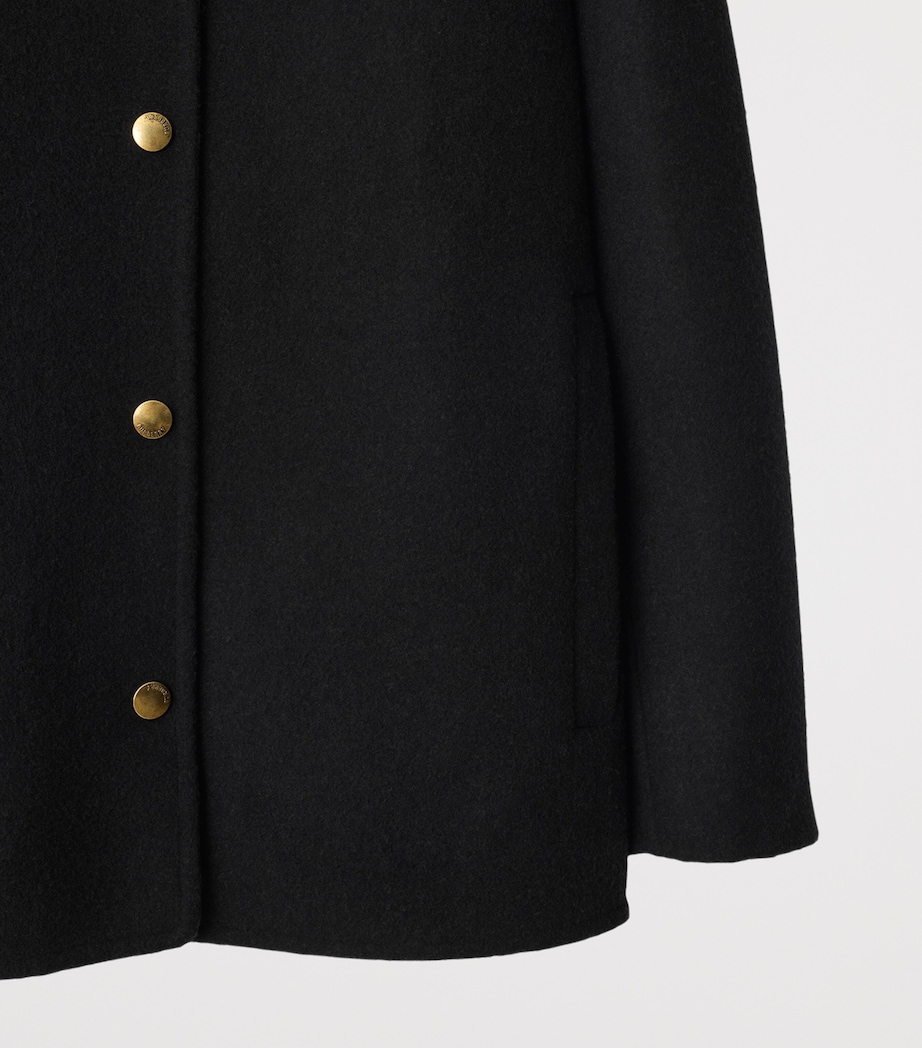 Wool Twill Overshirt BLACK/SAND IP CHECK Image 6