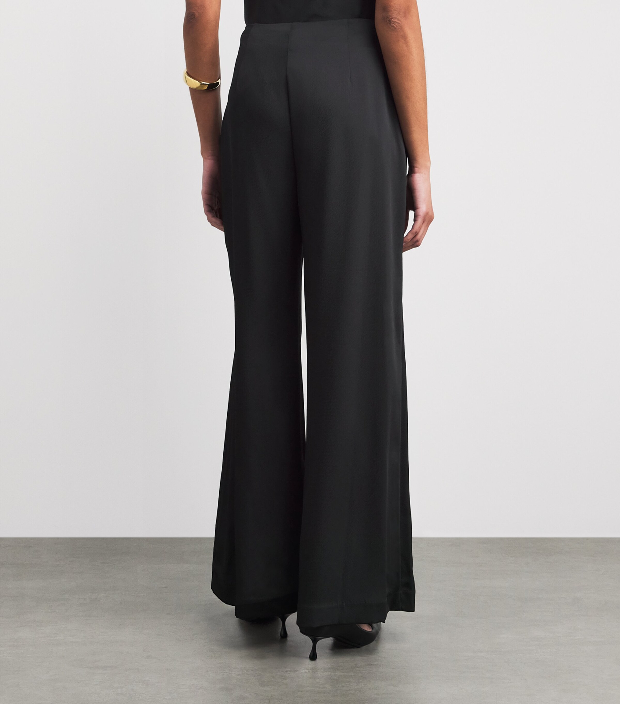 CAMILLA AND MARC Womens Elowyn Wide-Leg Trousers Black Image 5