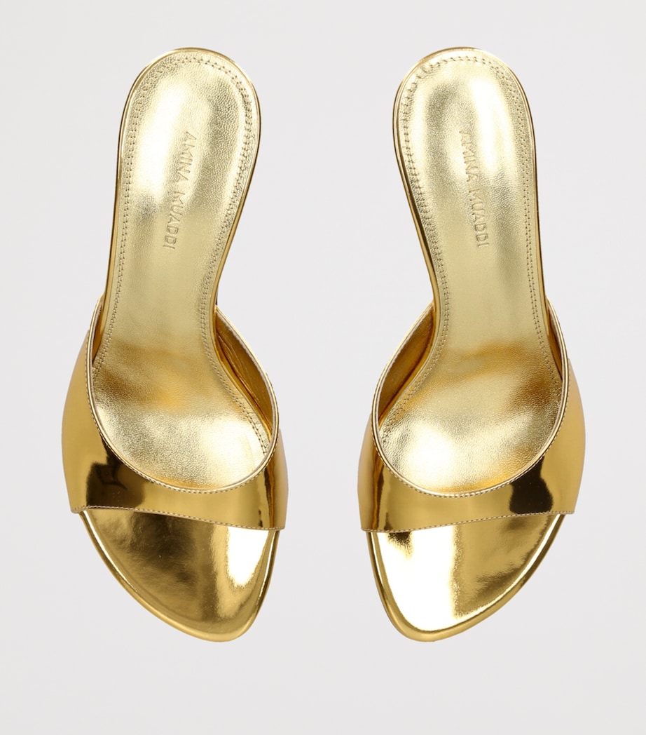 Leather Jeanne Heeled Mules 60 GOLD Image 4
