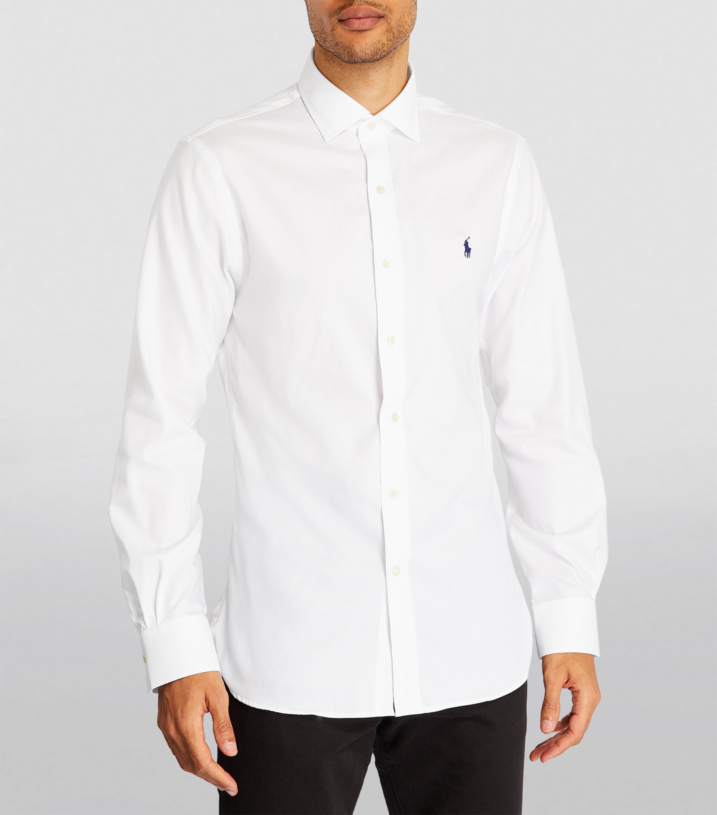 Polo Ralph Lauren Mens Cotton Polo Pony Shirt White Image 3